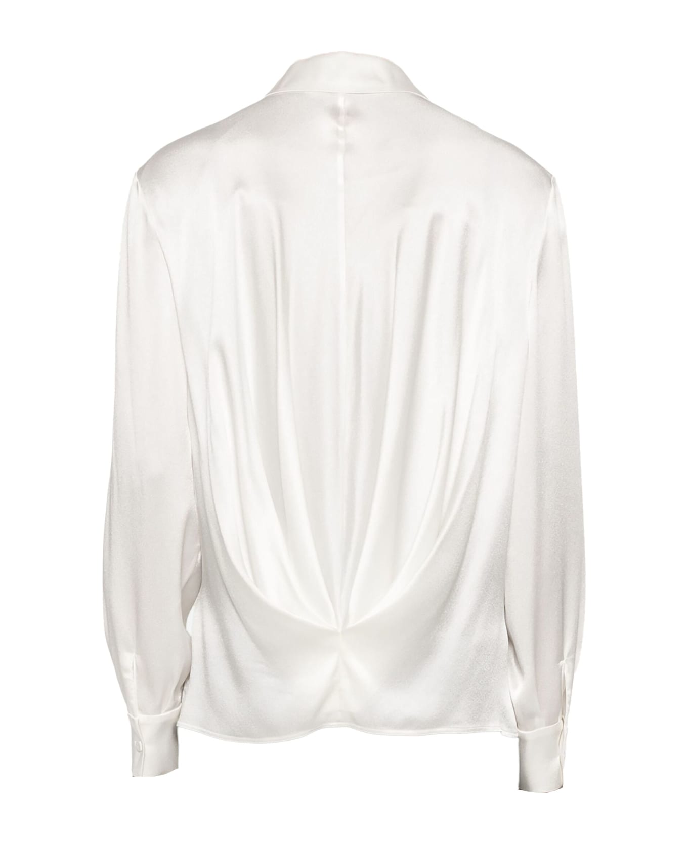 Alberta Ferretti White Satin Shirt - Bianco