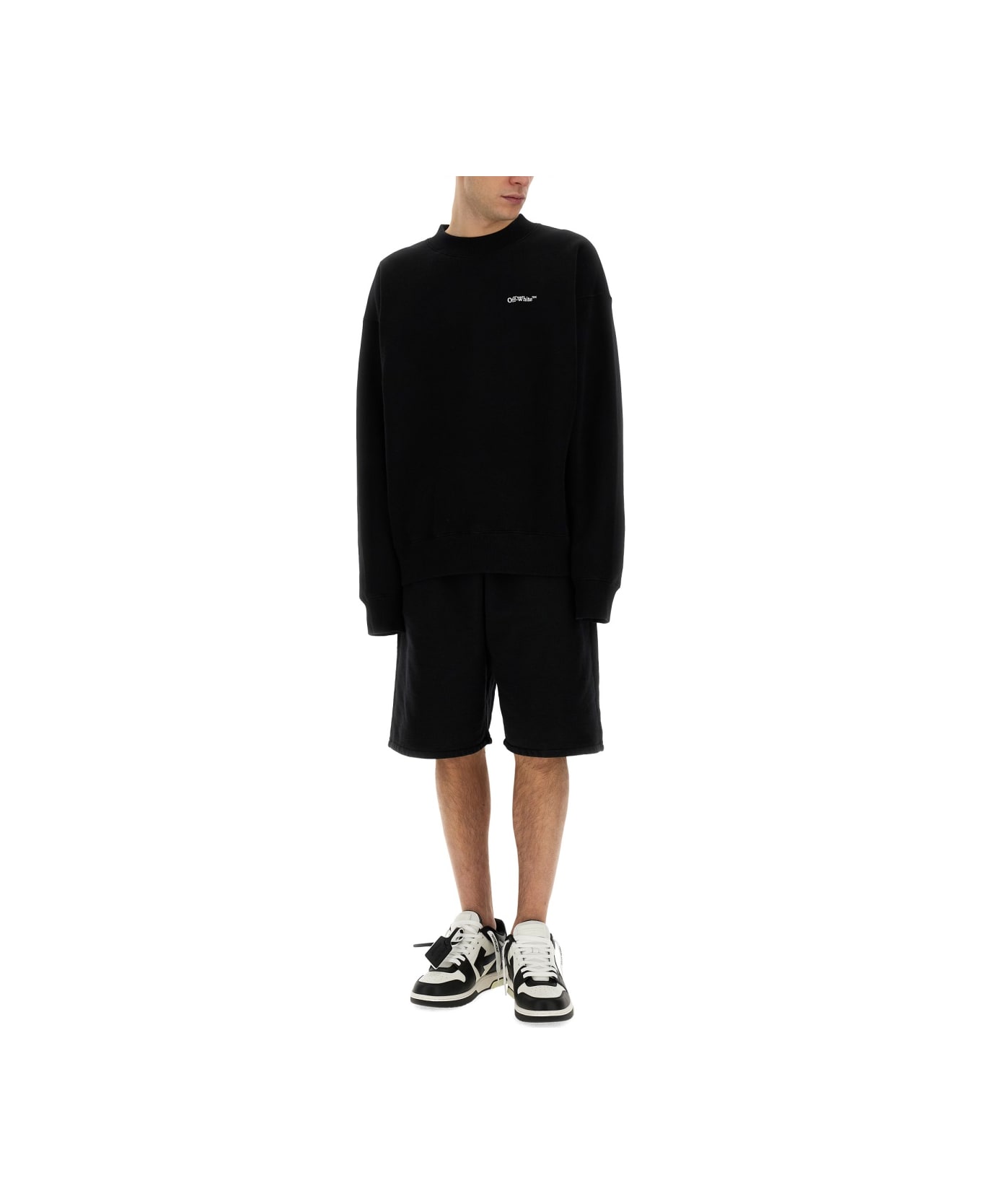 Off-White Sweatshirt With Logo - BLACK