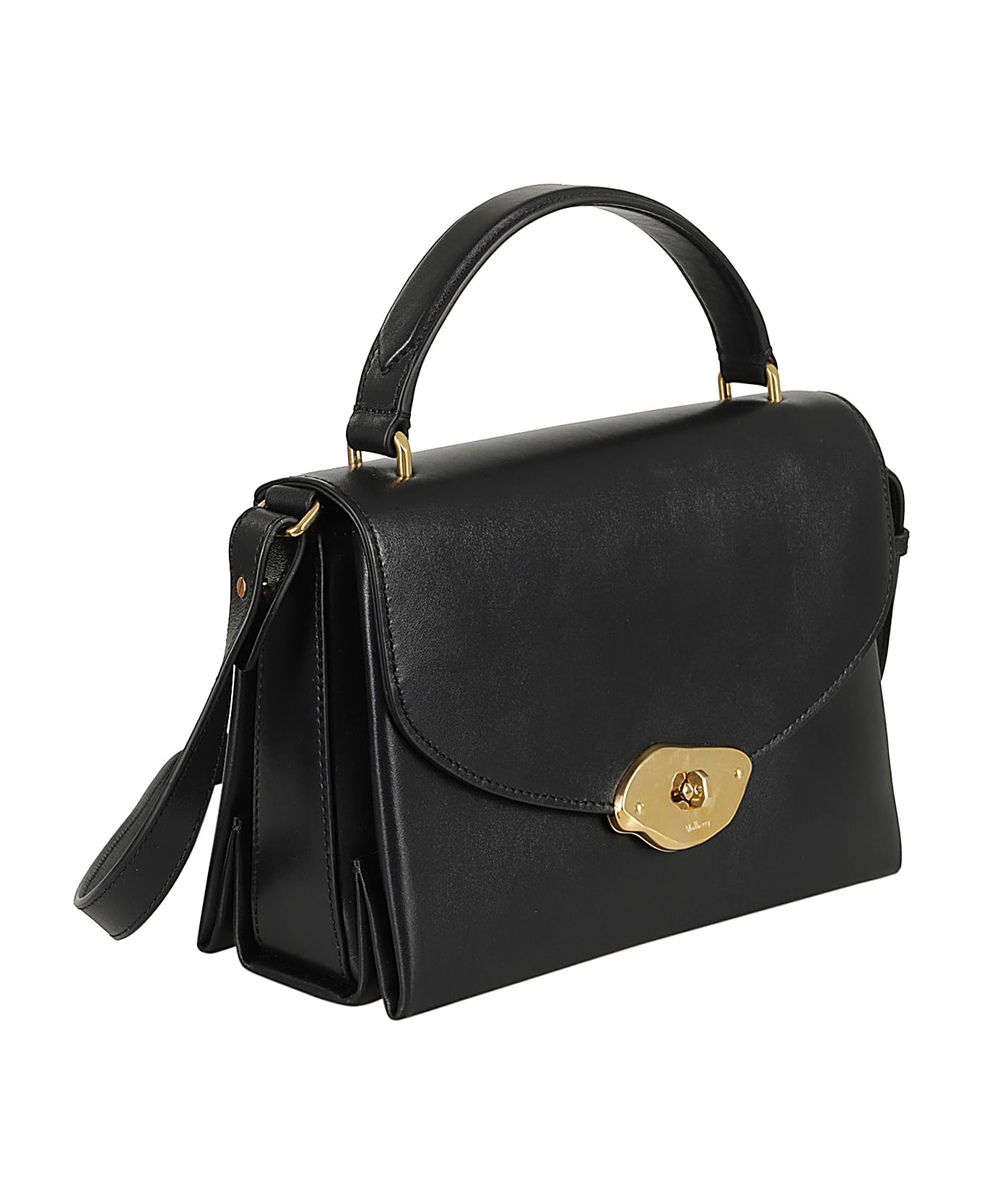 Mulberry Lana Top Handle High Gloss Leather - Black トラベルバッグ