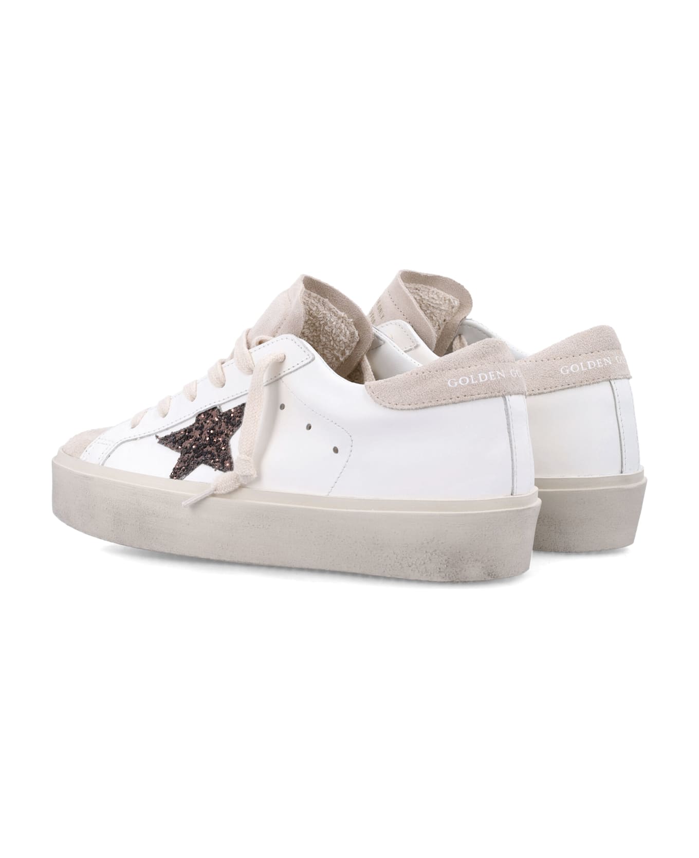 Golden Goose Hi Star Woman
s Sneakers - WHITE BEIGE