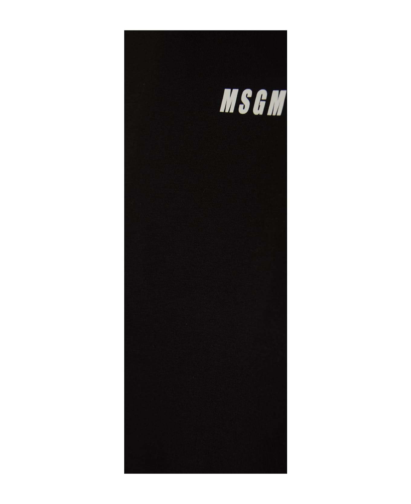 MSGM Logo Detail T-shirt Dress - Black ワンピース＆ドレス