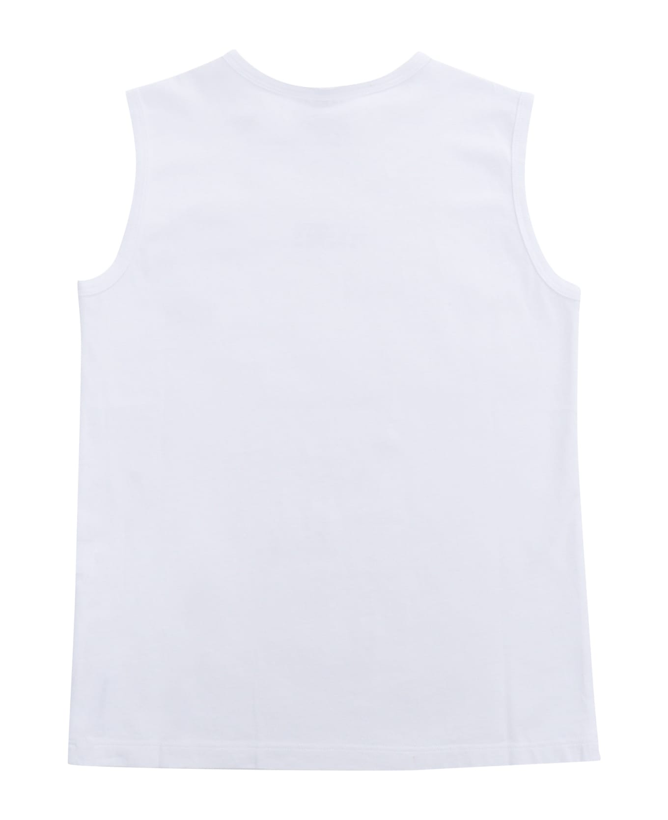 MM6 Maison Margiela White Tank Top With Print - WHITE Tシャツ＆ポロシャツ