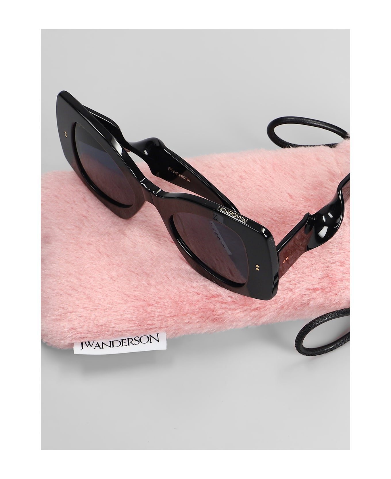 J.W. Anderson Jwa04 Twister Sunglasses In Black Acetate - black