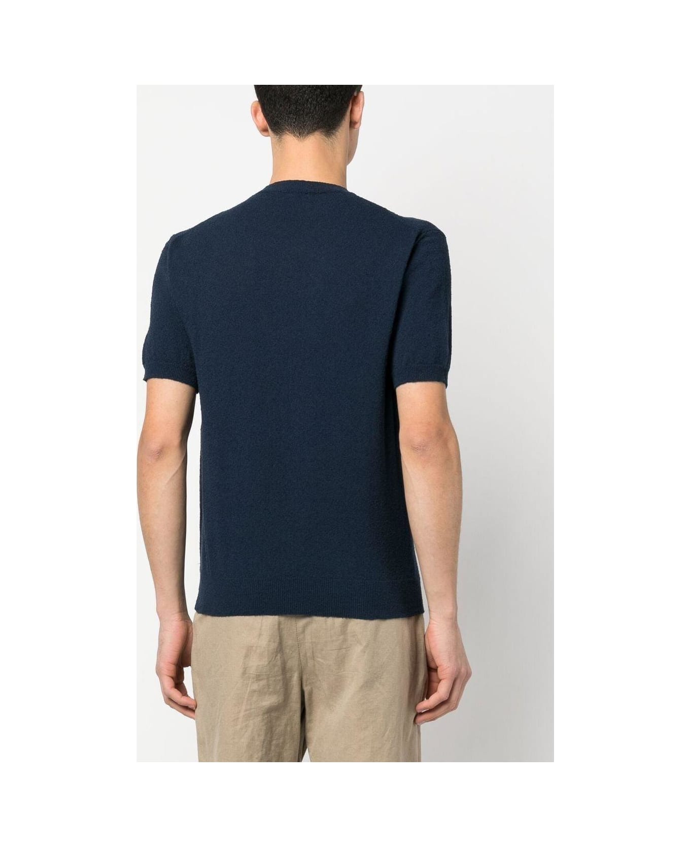 Drumohr Crew Neck T-shirt - Blue