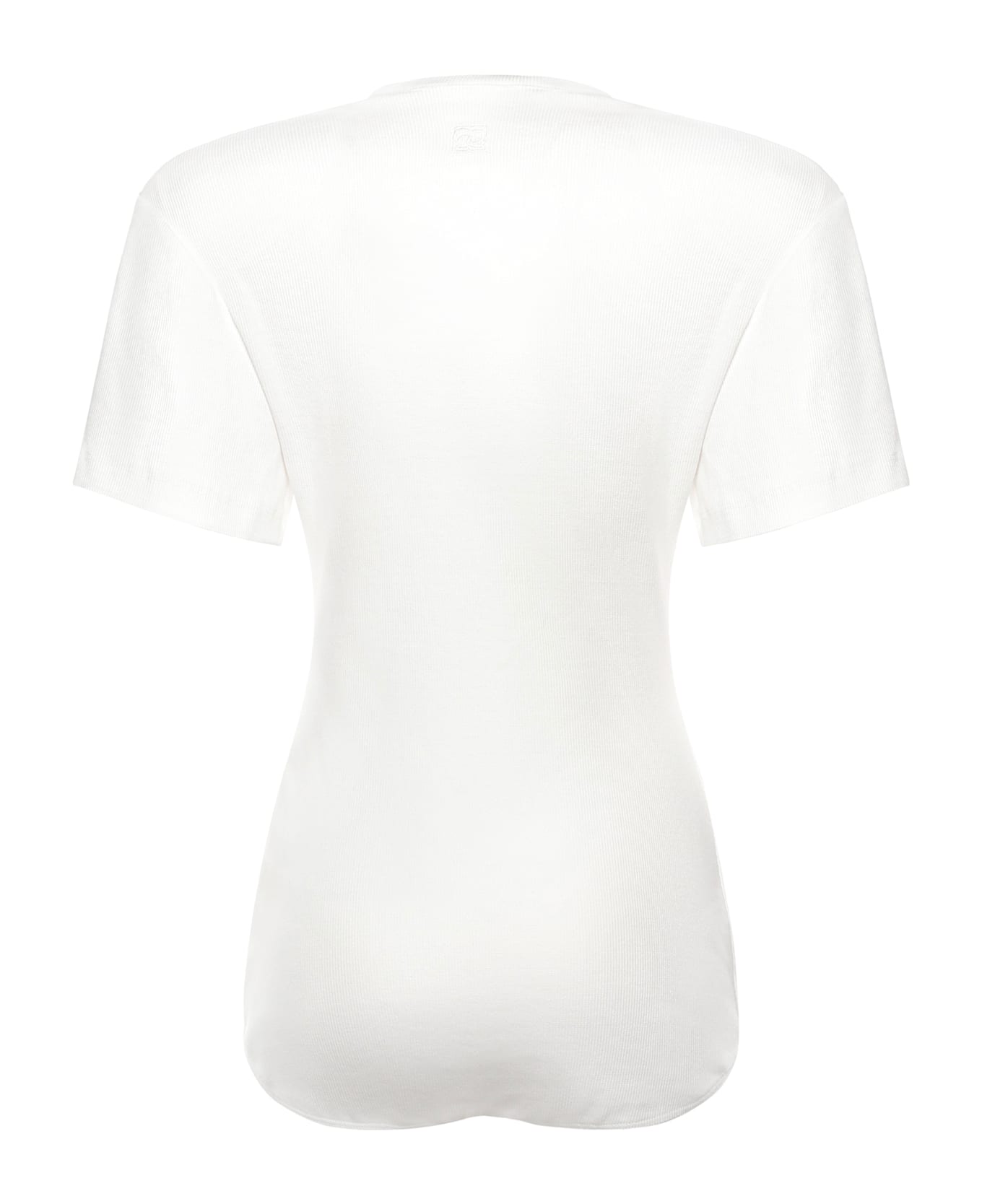 Magda Butrym Ribbed Cotton Bodysuit - White