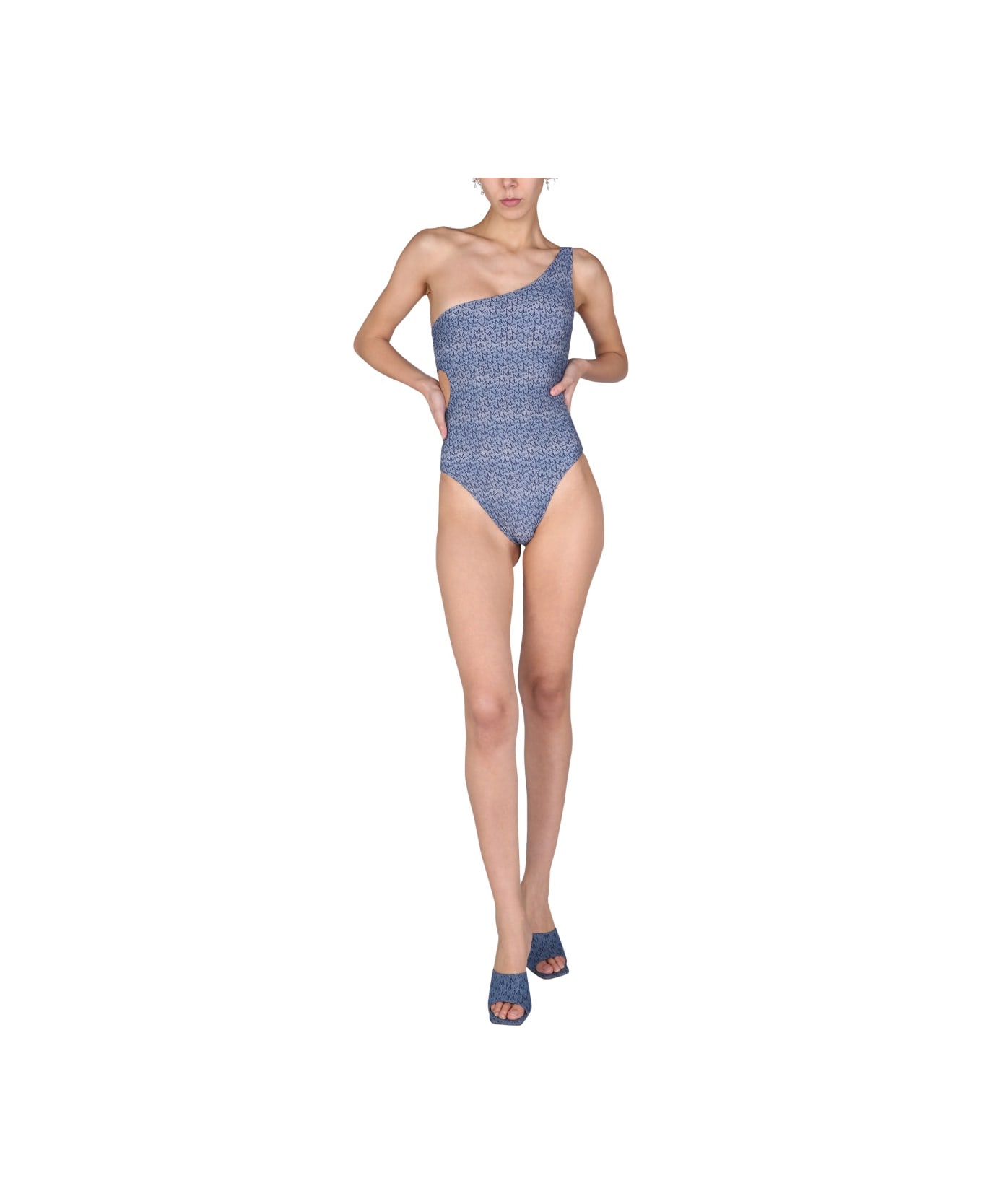Magda Butrym One Piece Cut-out Swimsuit - BLUE 水着