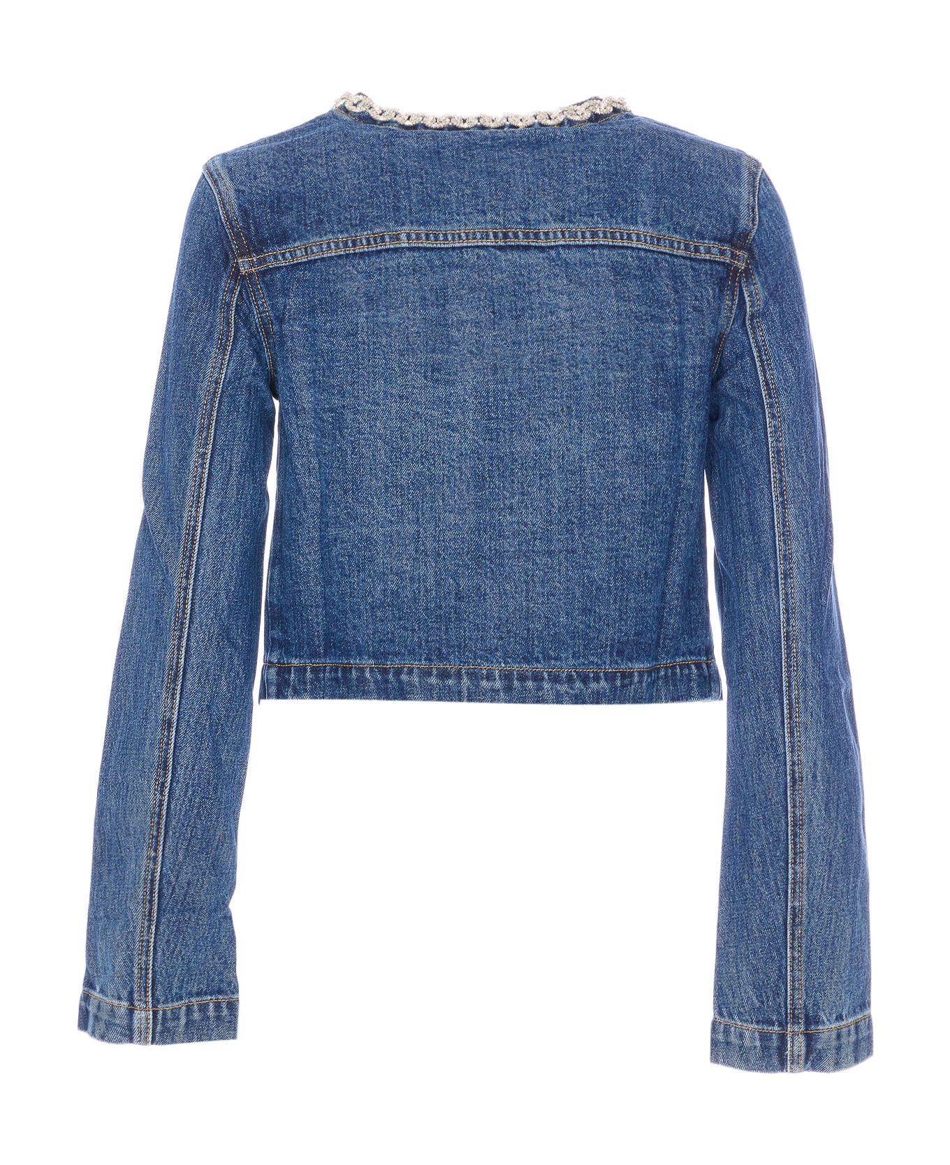 self-portrait Denim Jacket - Blue