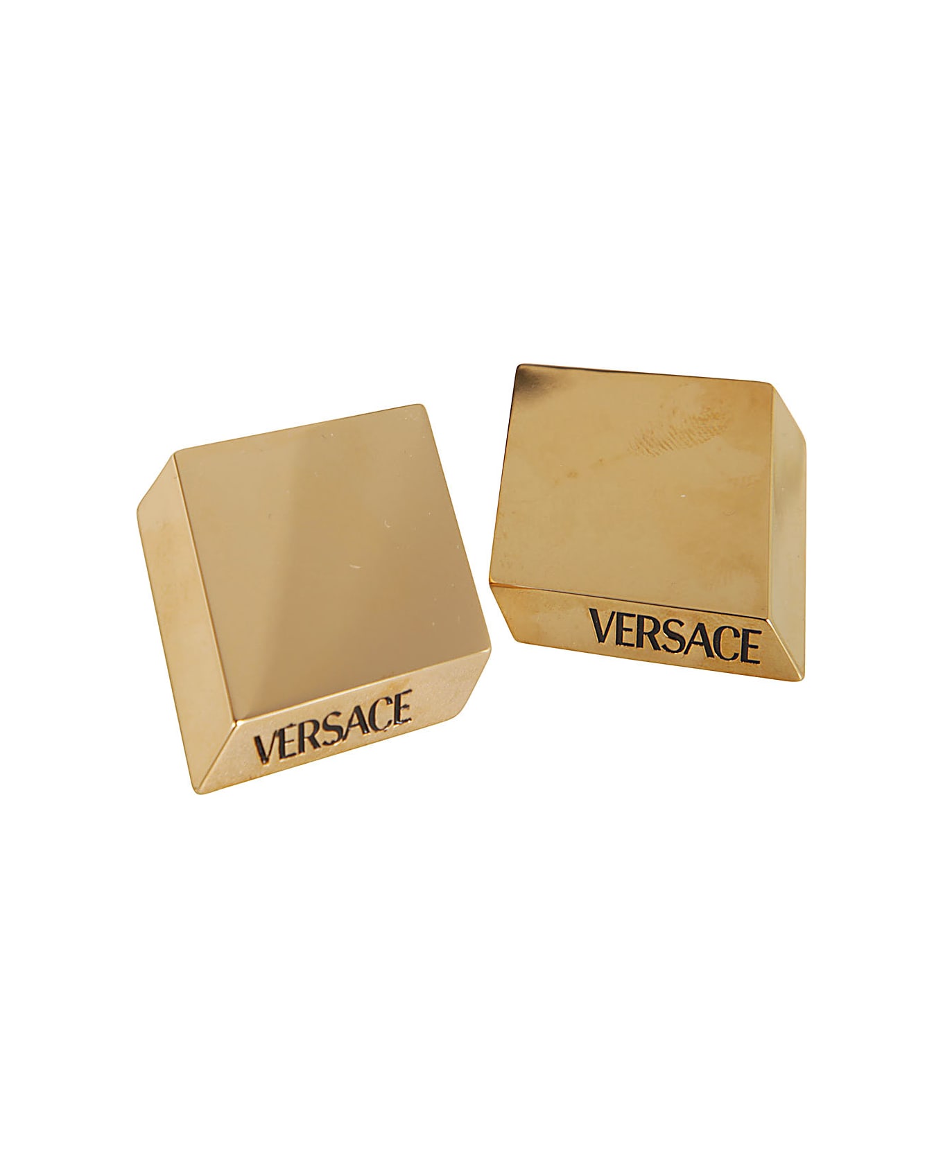 Versace Metal Earrings - Versace Gold Black イヤリング