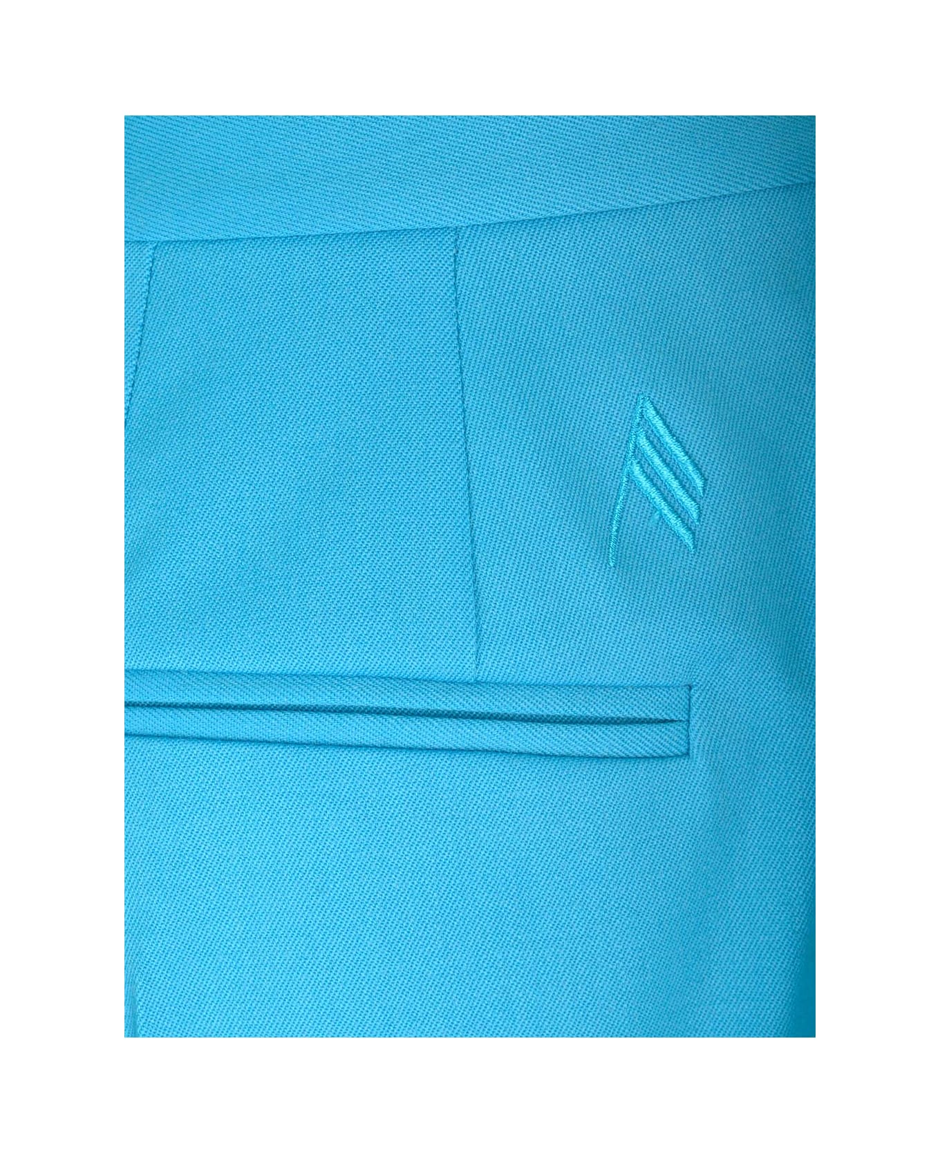 The Attico Gary Light Blue Wool Trousers - CAPRIBLUE