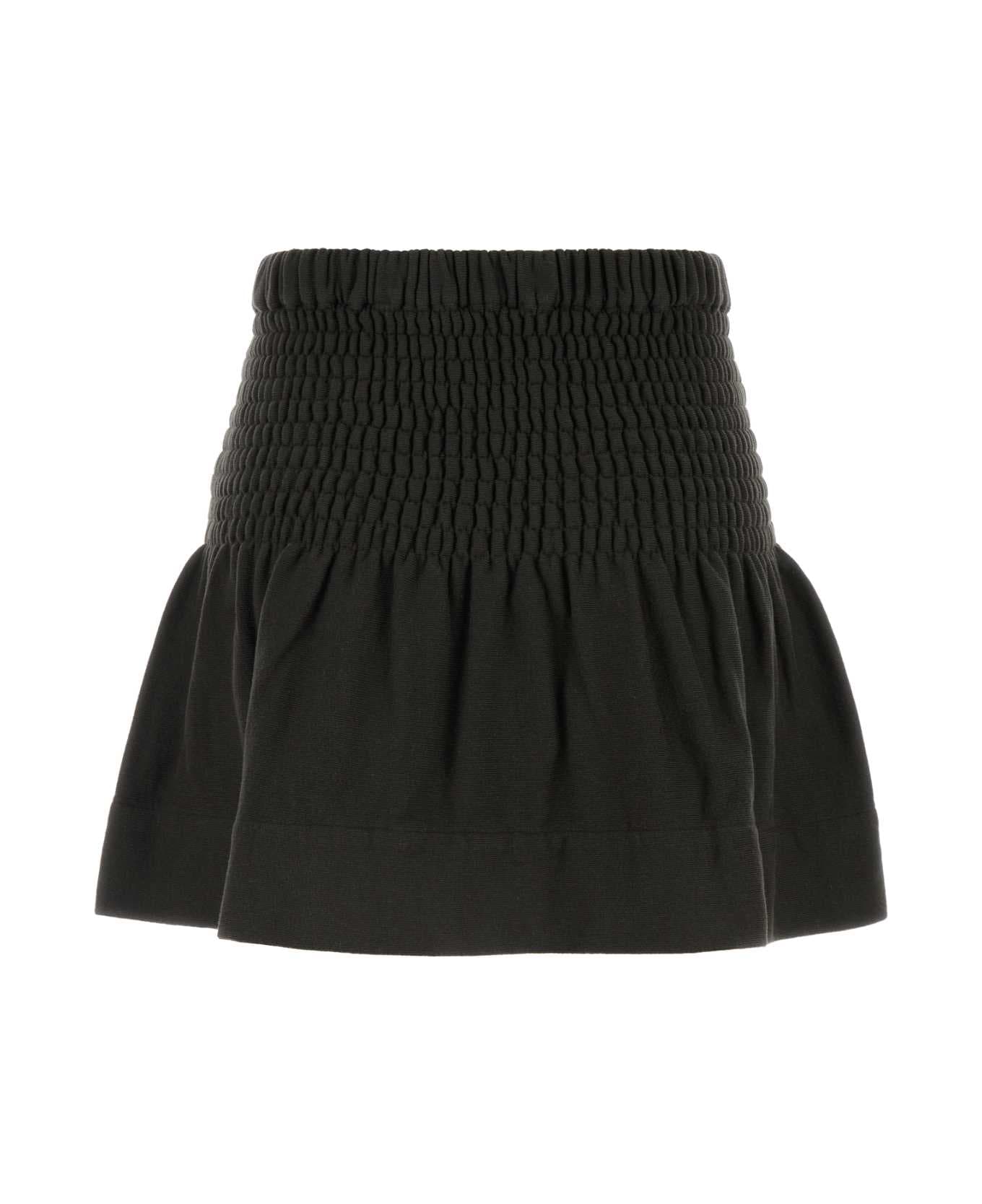 Marant Étoile Charcoal Cotton Pacifica Mini Skirt - FADEDBLACK