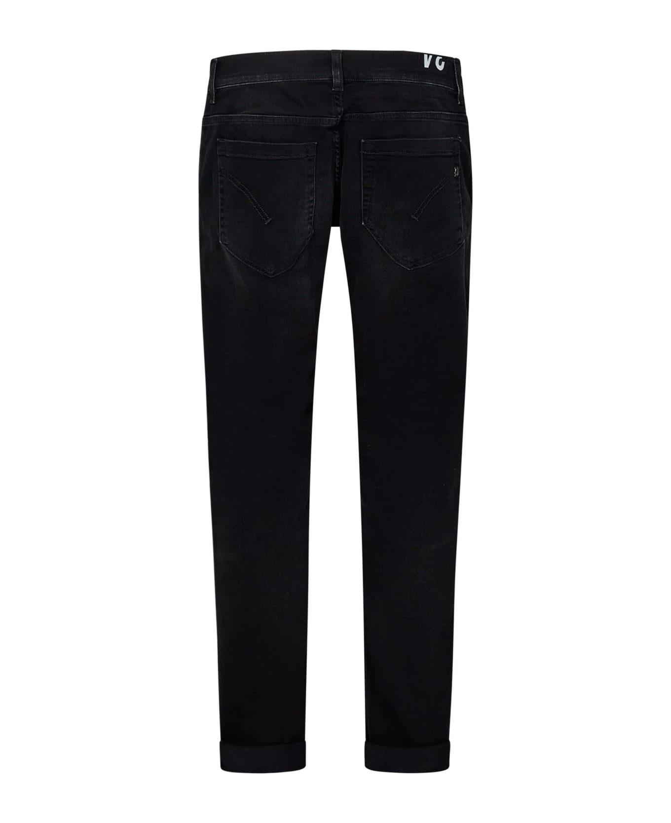 Dondup Black Stretch-cotton Jeans - nero