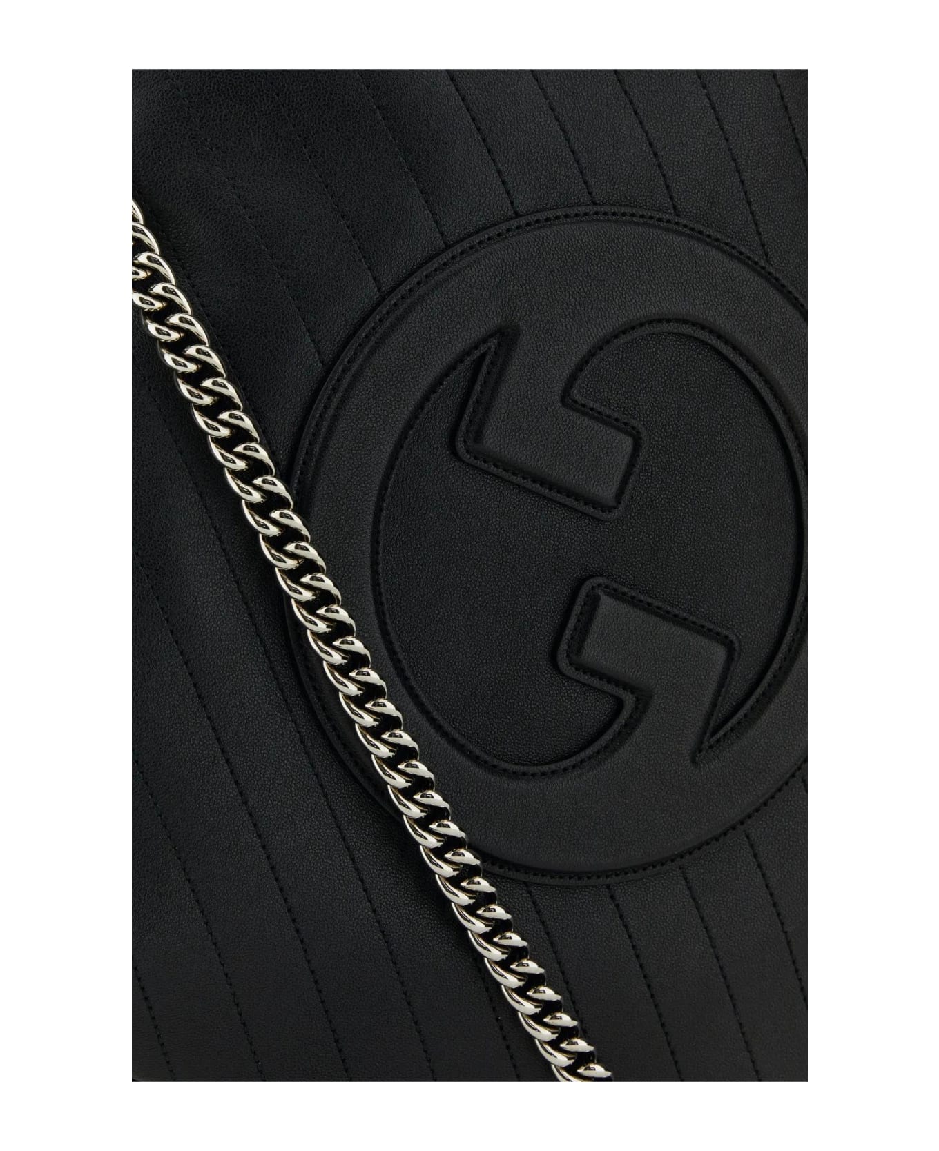 Gucci Black Leather Medium Blondie Shopping Bag - Black トートバッグ