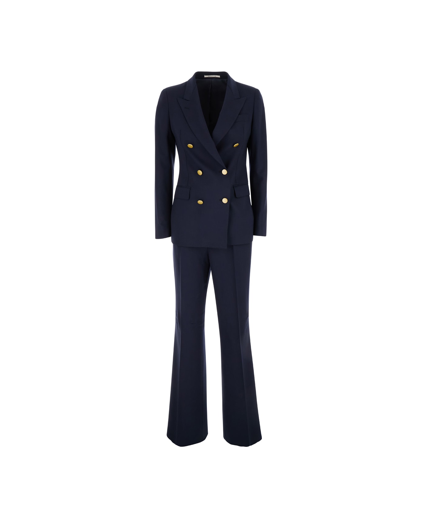 Tagliatore Blue Double-breasted Suit In Wool Blend Woman - Blu ボトムス