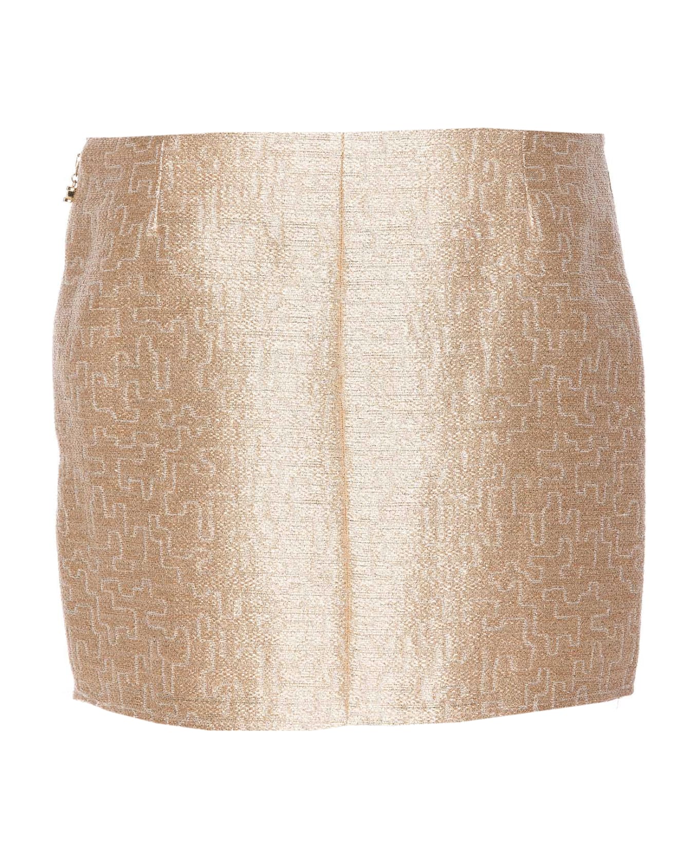 Elisabetta Franchi Mini Skirt - Golden スカート