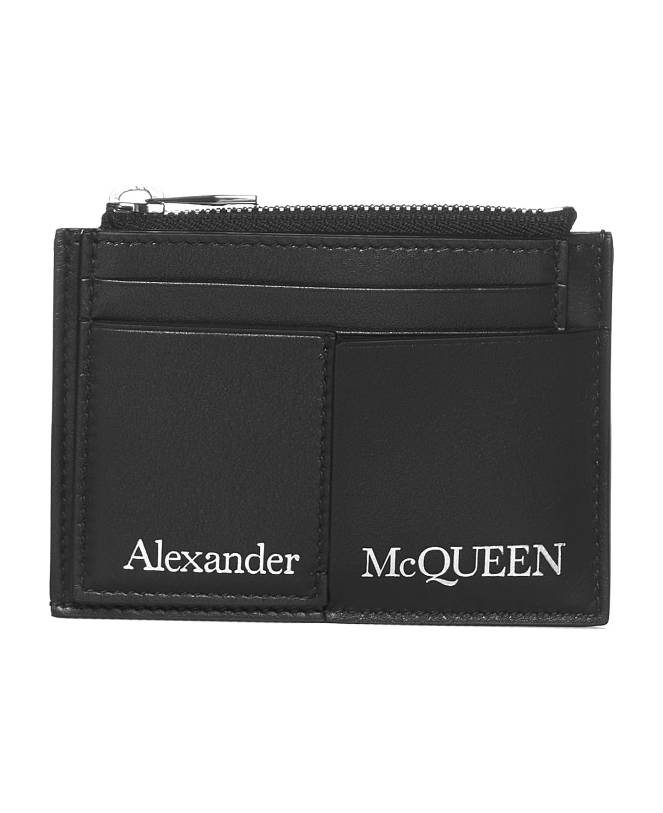 Alexander McQueen Card Holder With Logo - Black