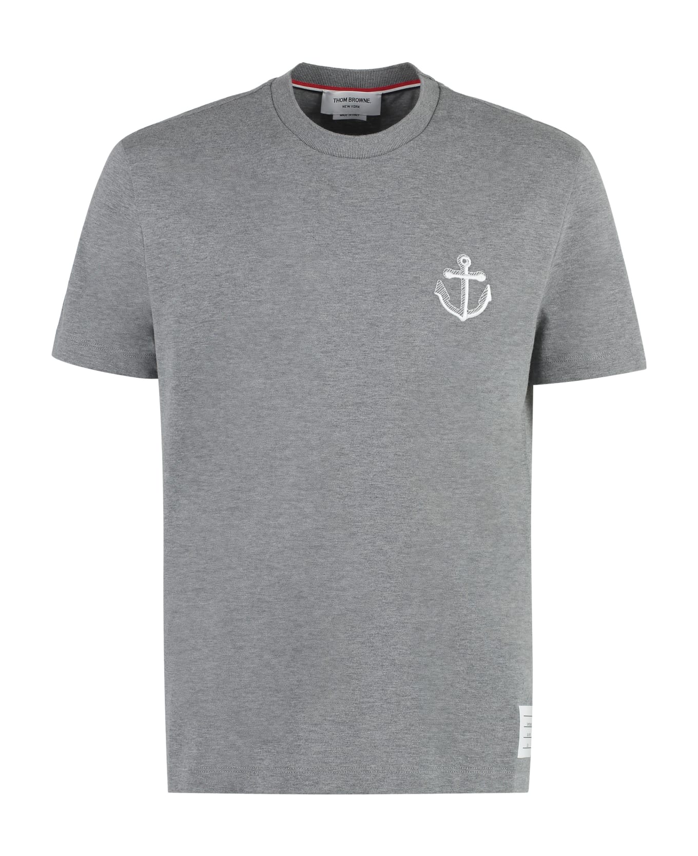 Thom Browne Cotton Crew-neck T-shirt - grey
