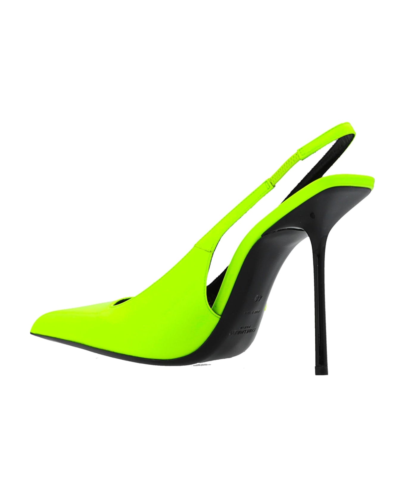 Saint Laurent Kiss 105 Slingback Pumps - Yellow