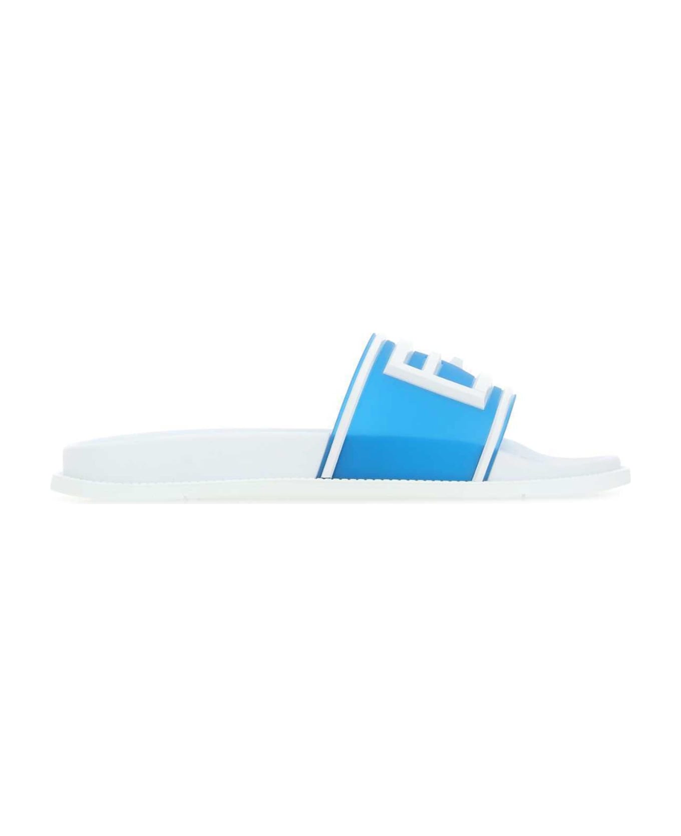 Fendi Rubber Logo Slides - White