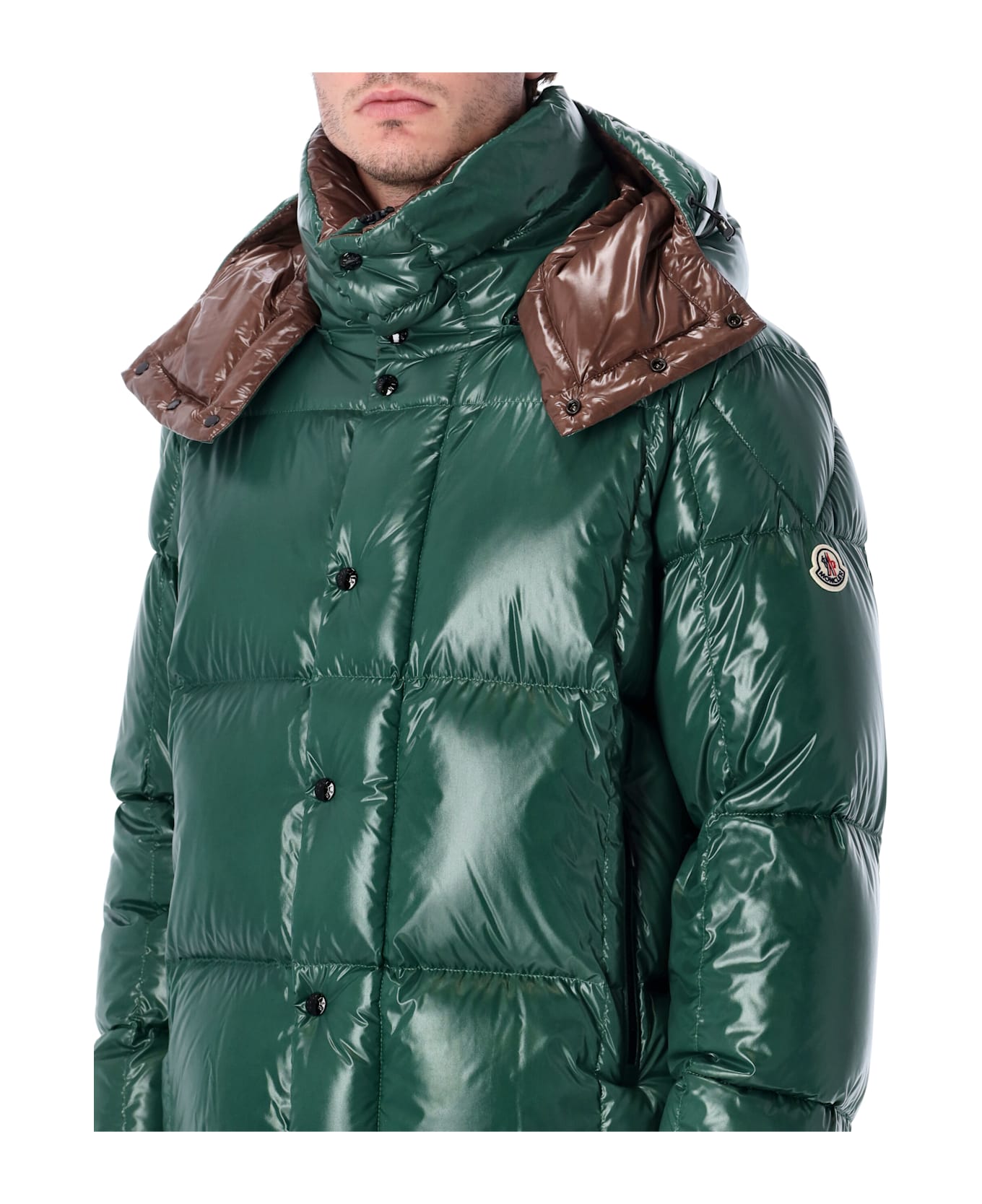 Moncler Parana Glossy Down Jacket - EMERALD
