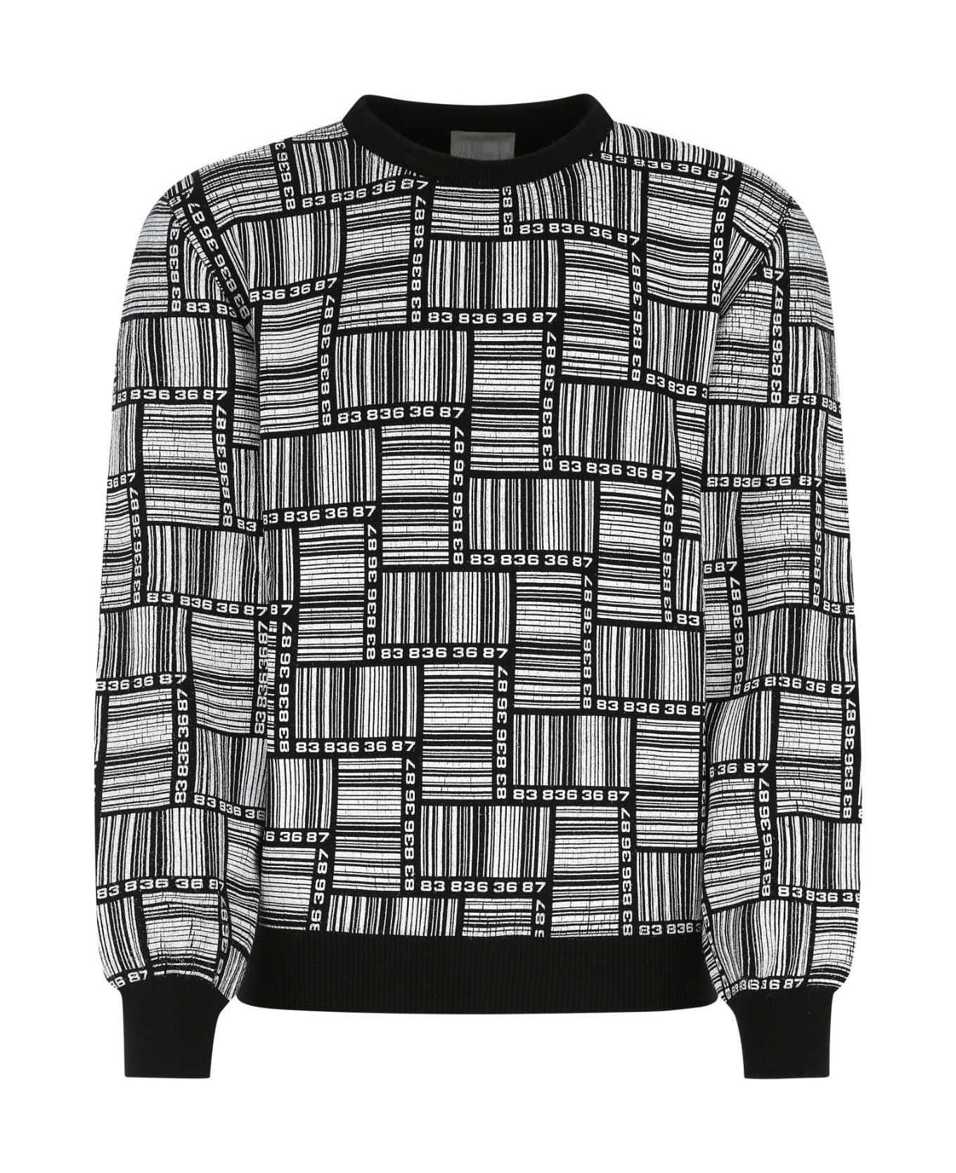 VTMNTS Printed Wool Sweater - BLACK フリース