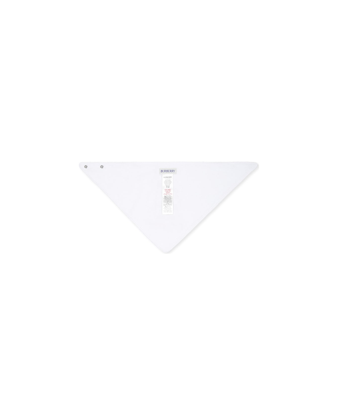 Burberry White Babygrow Set For Babykids With Bear - White