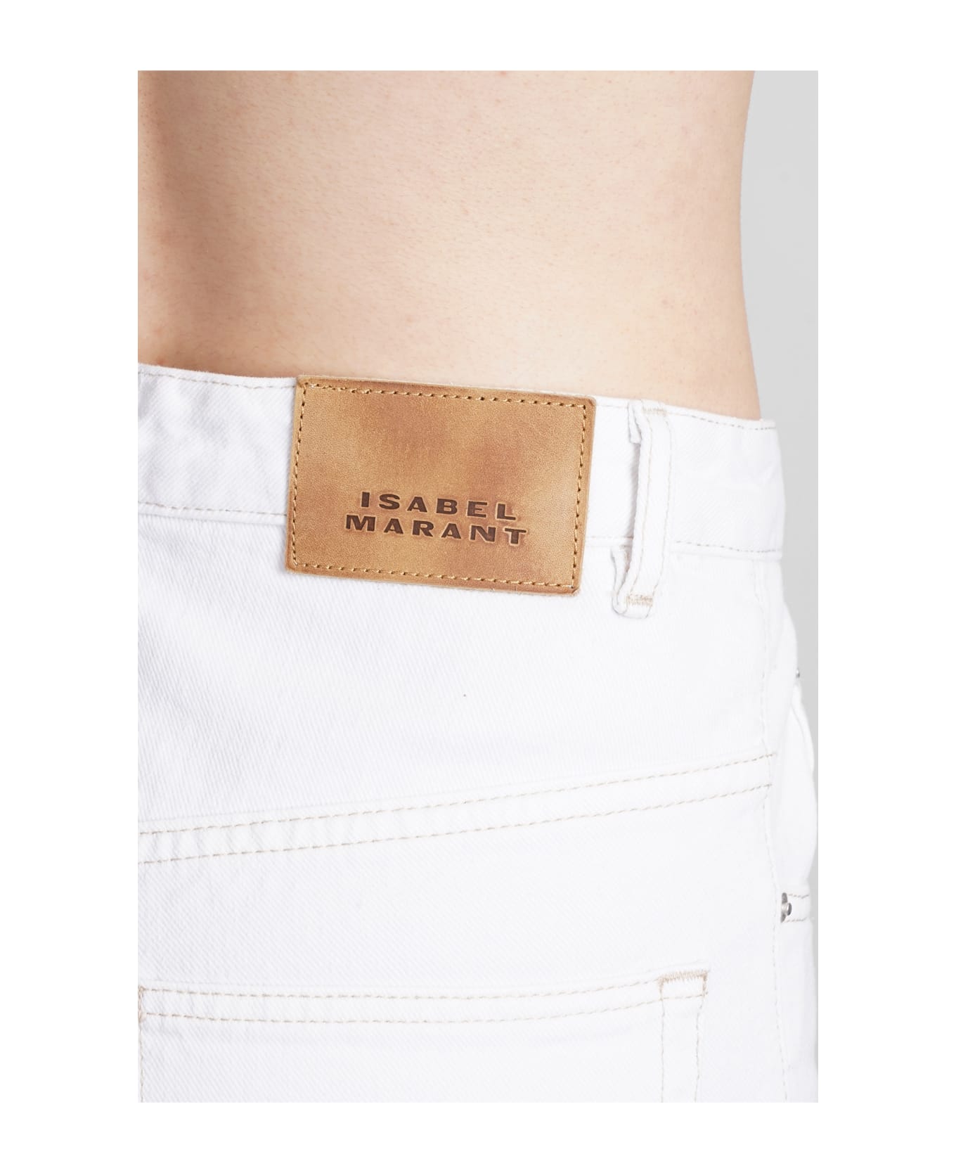 Isabel Marant Jemina Jeans In White Cotton - white