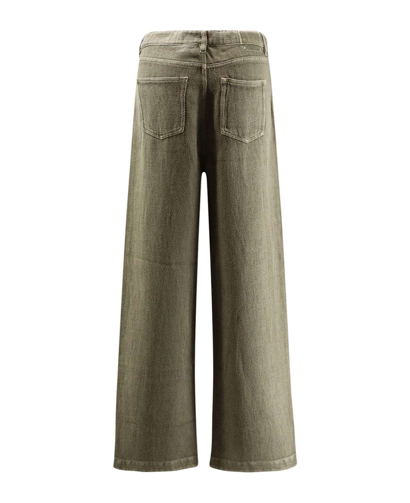 Golden Goose Ortensia Cotton And Linen Trousers - IVY GREEN