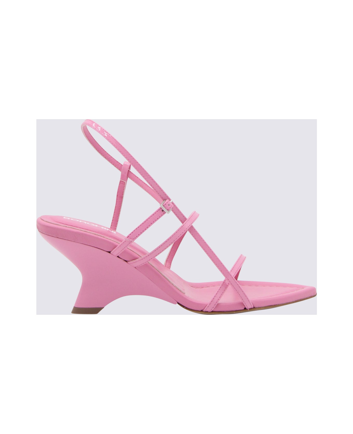 GIA BORGHINI Pink Leather 26 Sandals - Pink