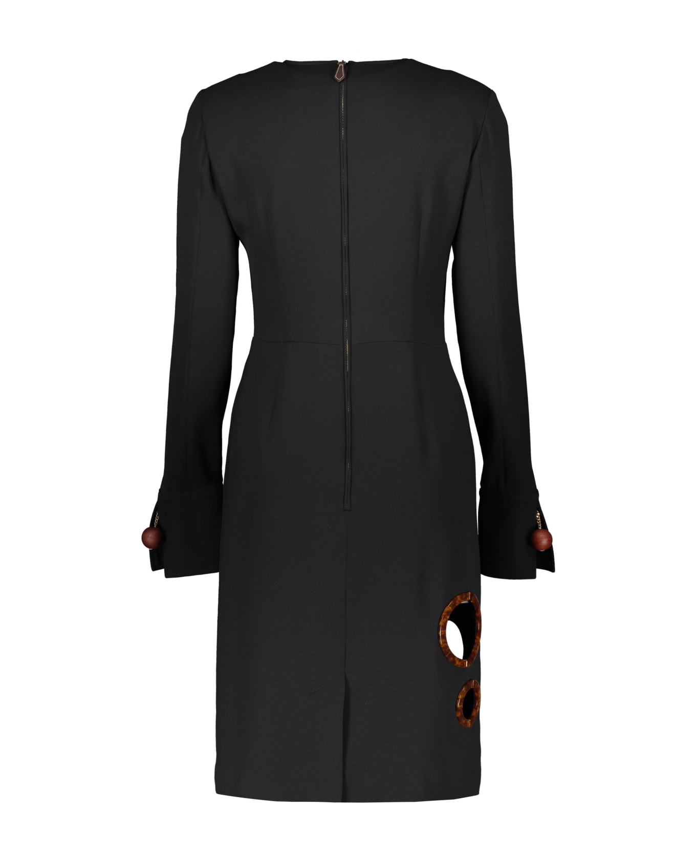 Burberry Silk Dress With Applications - black