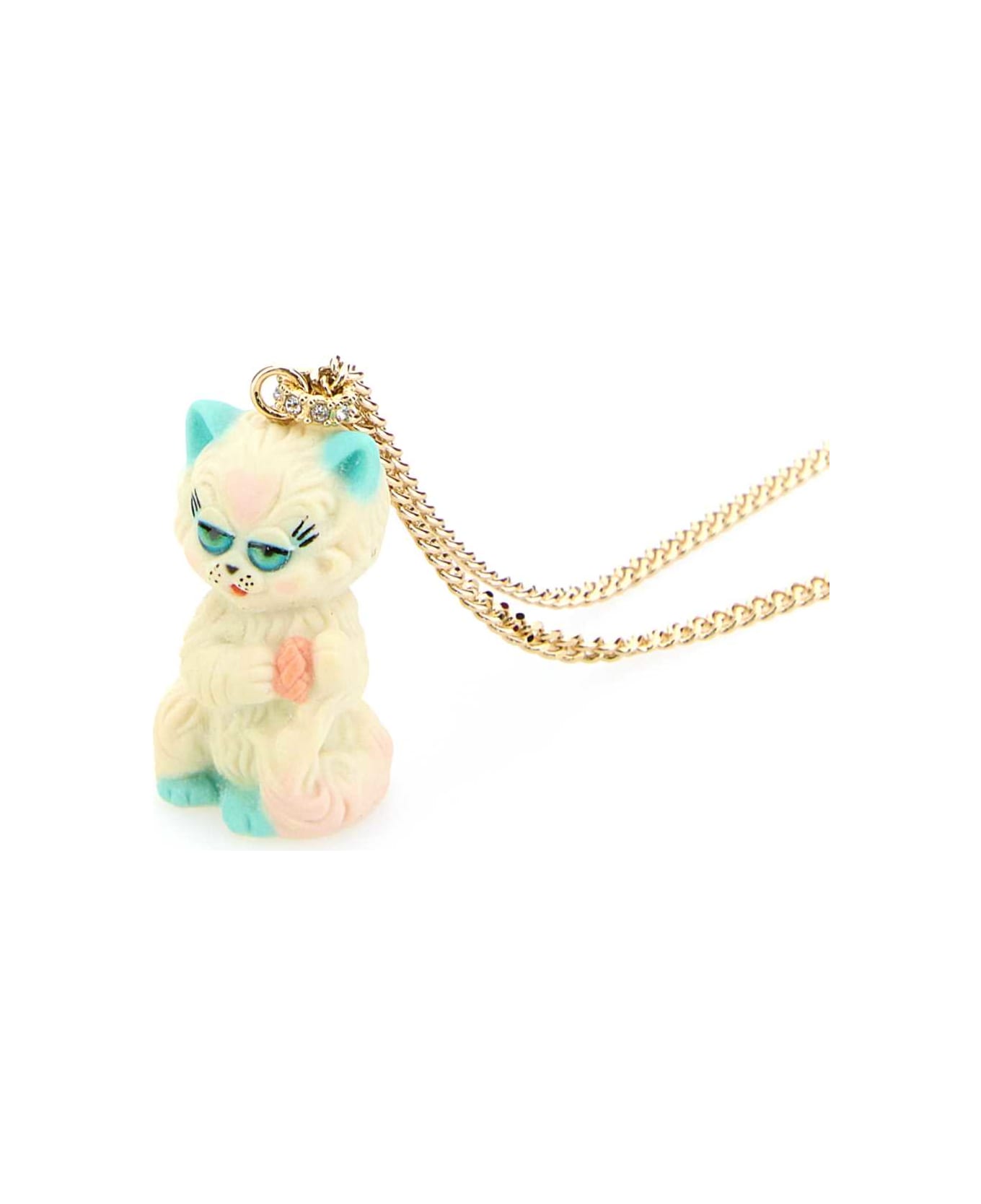 Valentino Garavani Multicolor Nylon And Metal Le Chat De La Maison Necklace - OROCRYSTALMULTICOLOR