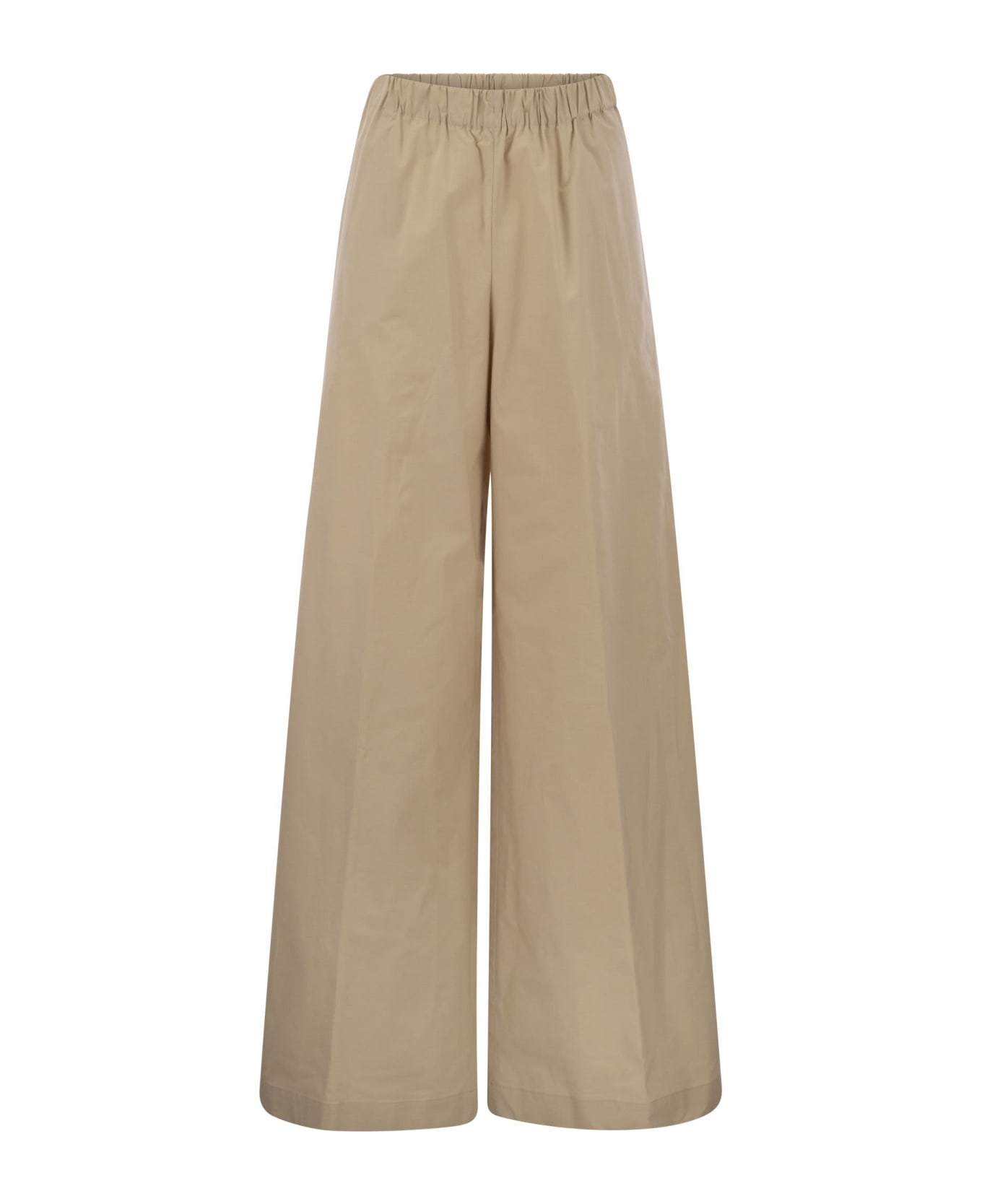 Antonelli Steven - Stretch Cotton Loose-fitting Trousers - Beige ボトムス
