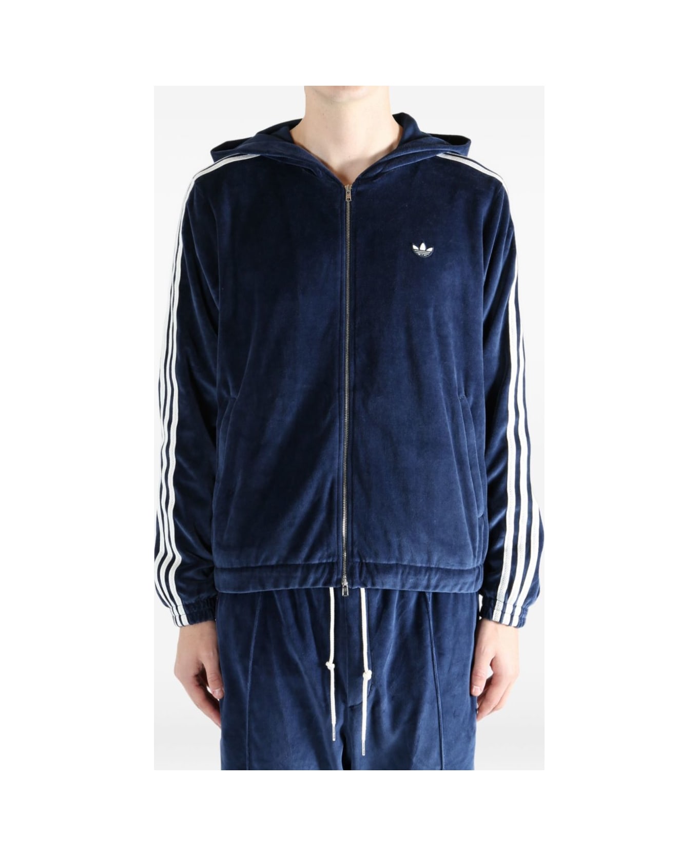 Adidas Originals by Wales Bonner Zipped Hoodie - Blue