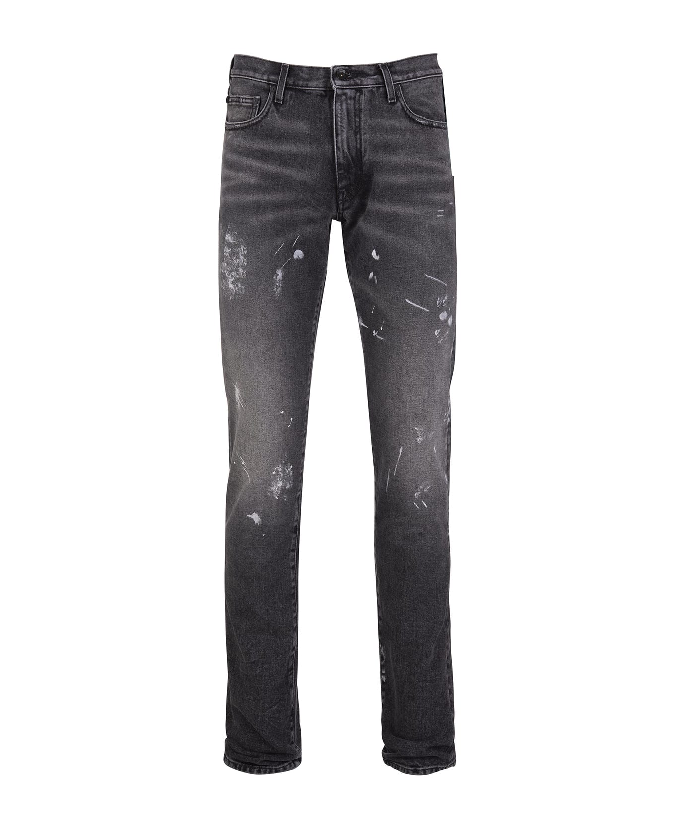 Off-White Skinny Denim Jeans - Gray