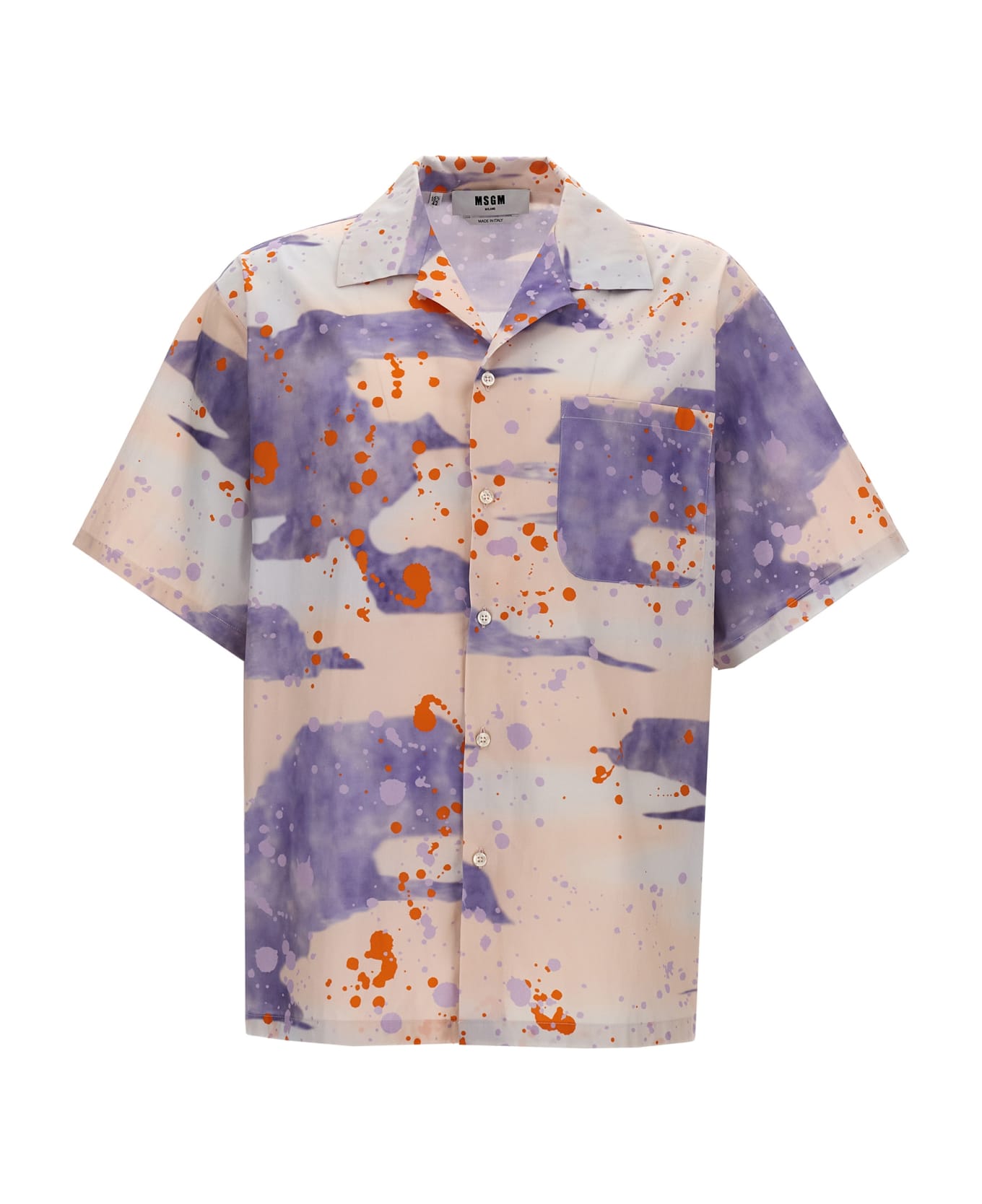 MSGM Camouflage Print Shirt - Rosa
