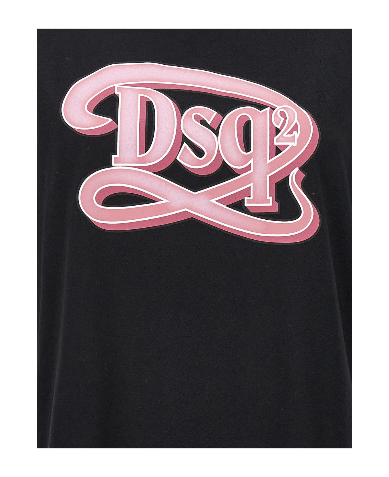 Dsquared2 Logo Print T-shirt - BLACK