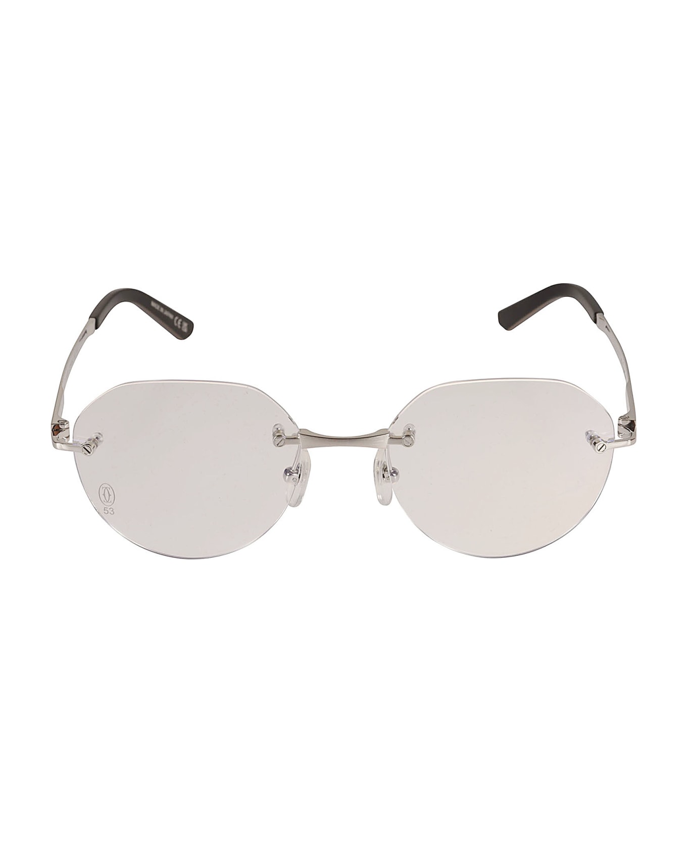 Cartier Eyewear Classic Transparent Frame - Silver