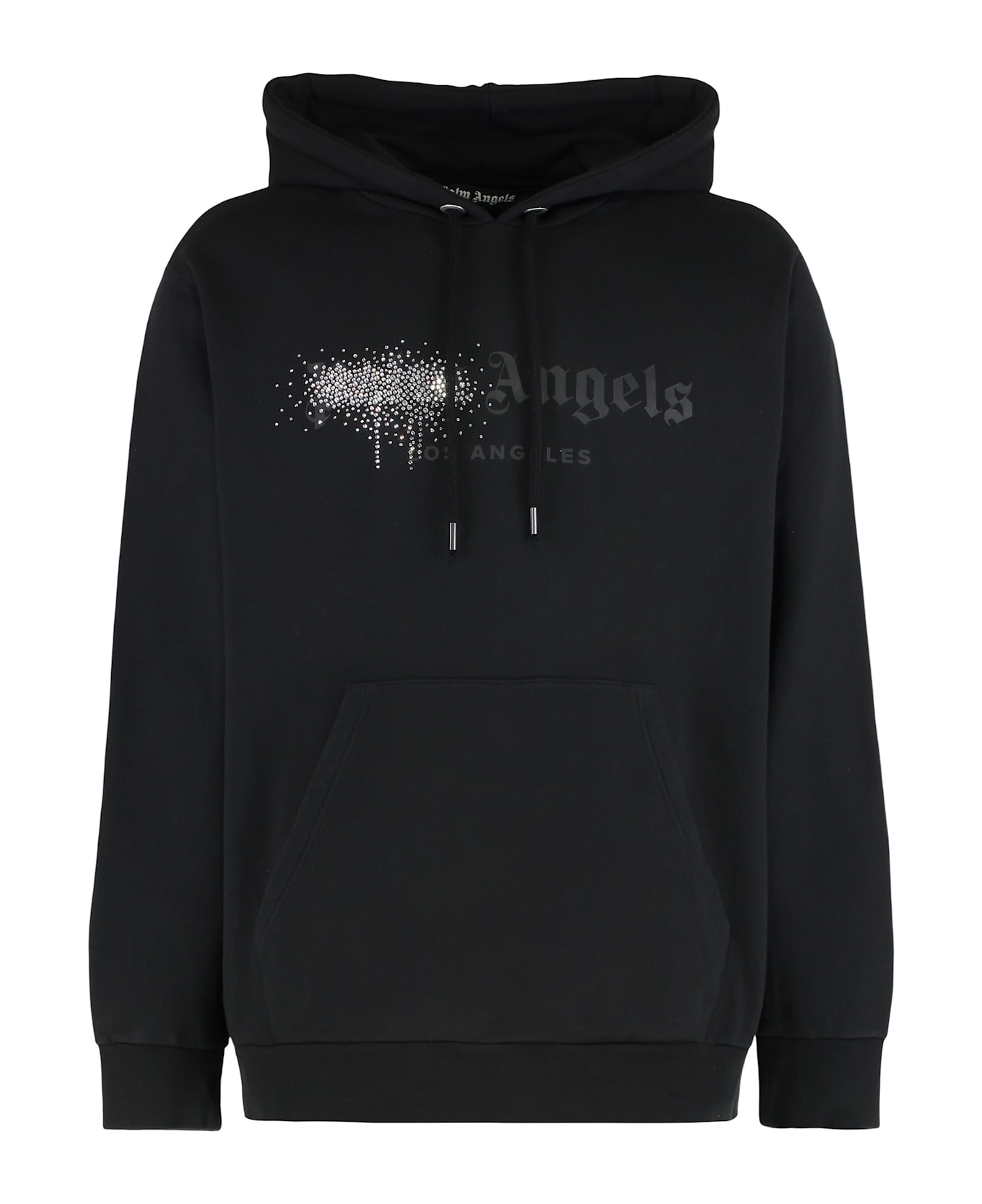 Palm Angels Hooded Cotton Sweatshirt - black
