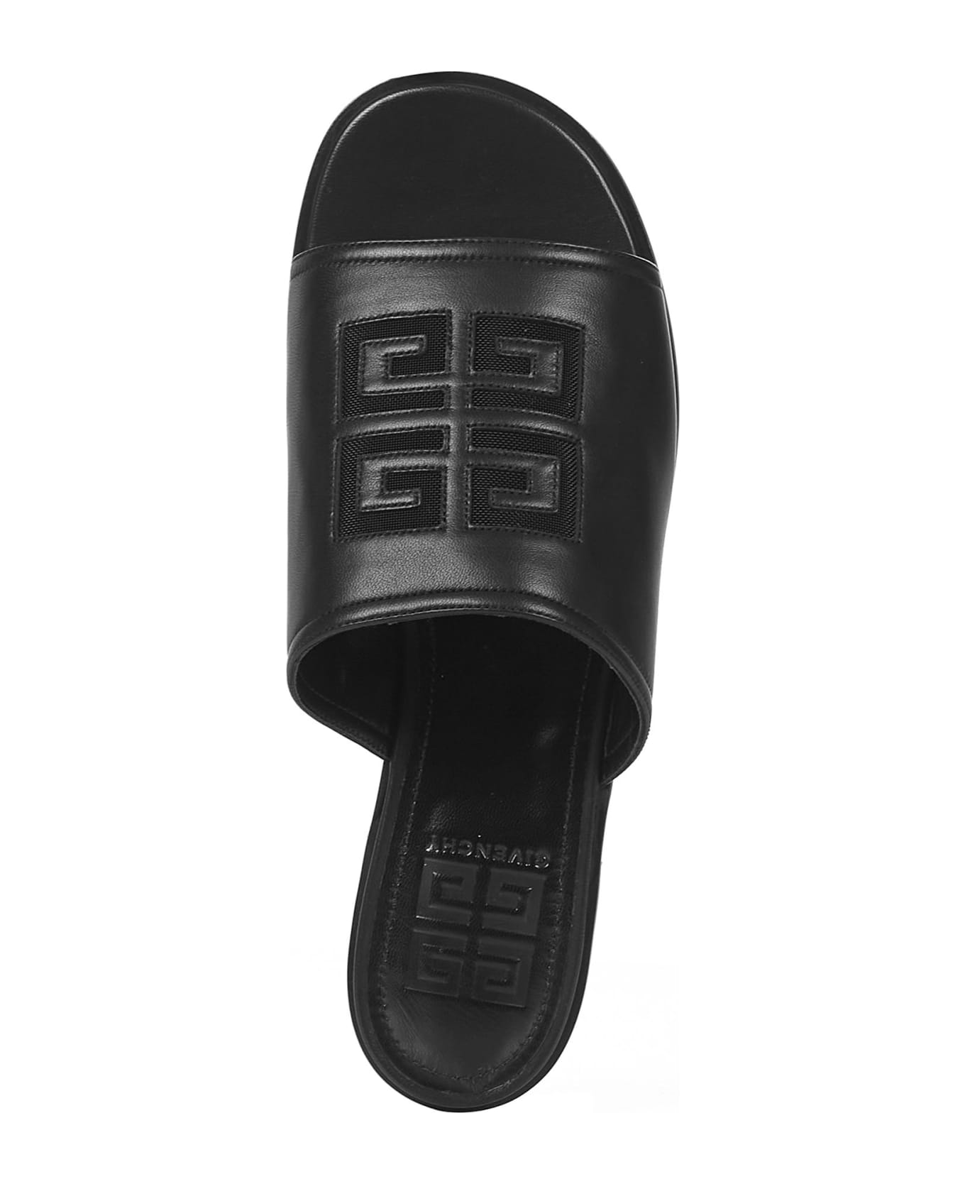 Givenchy Nappa Leather 4g Slippers - Black