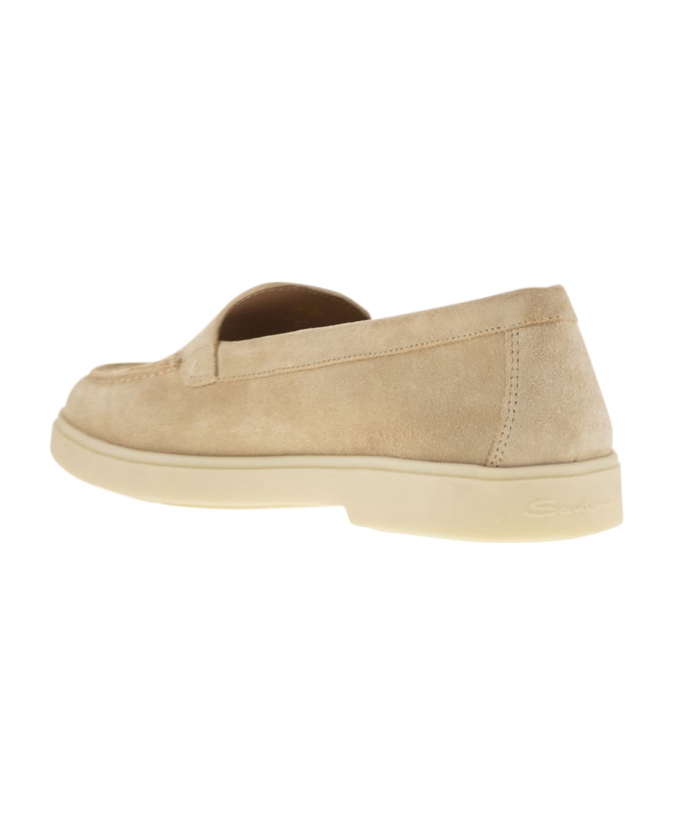 Santoni Suede Moccasin - Beige