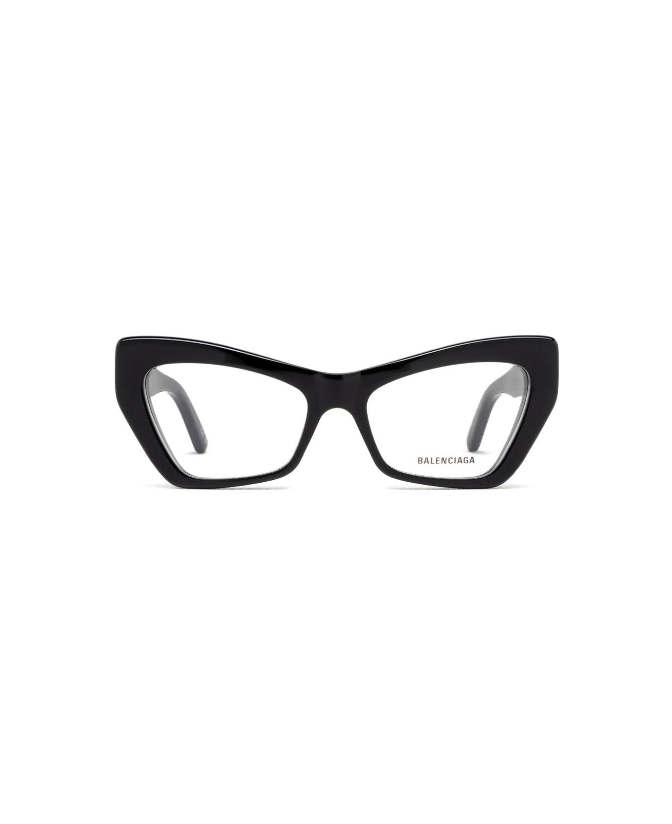 Balenciaga Eyewear Cat-eye Frame Glasses - 001 black black transpare