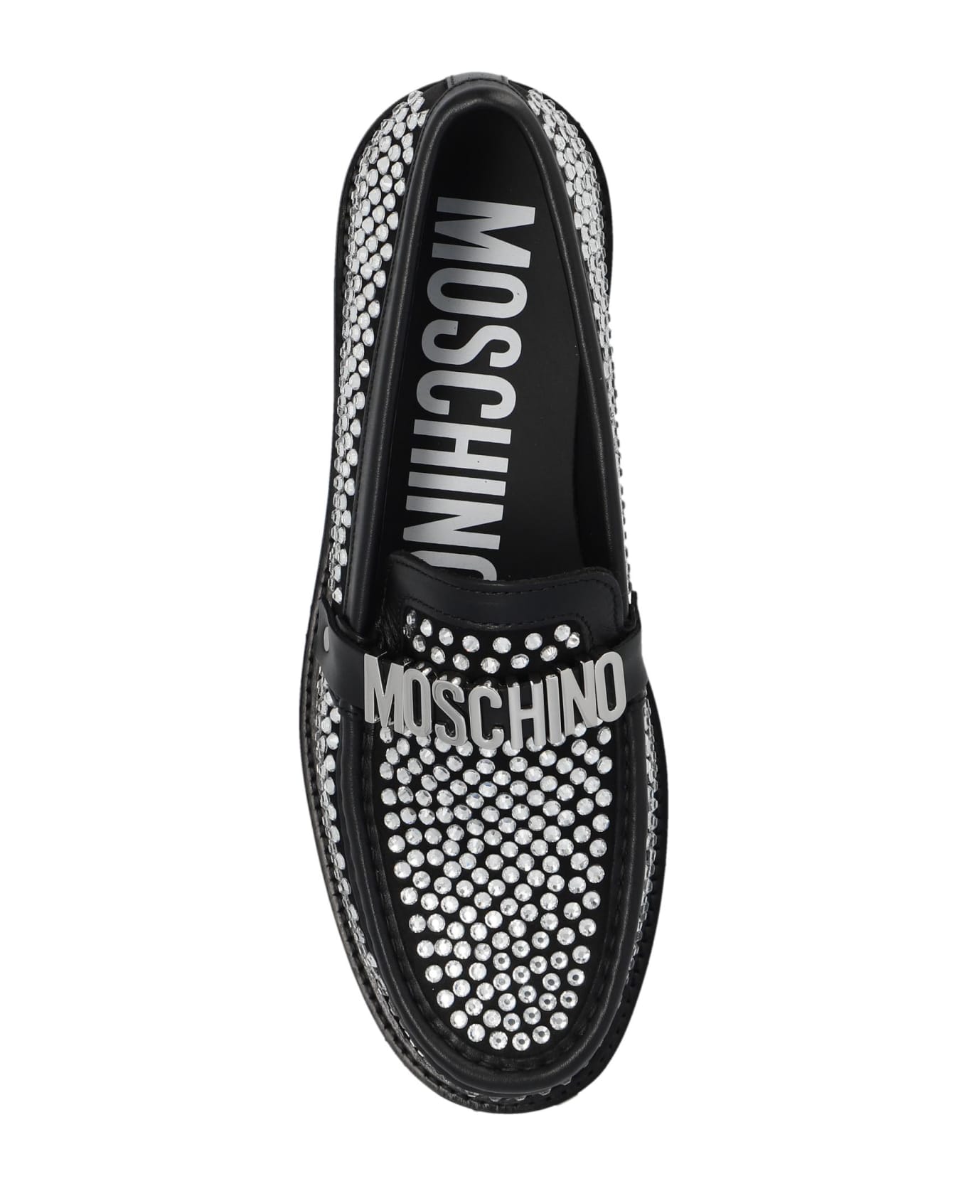Moschino Bejewelled Loafers - 00a