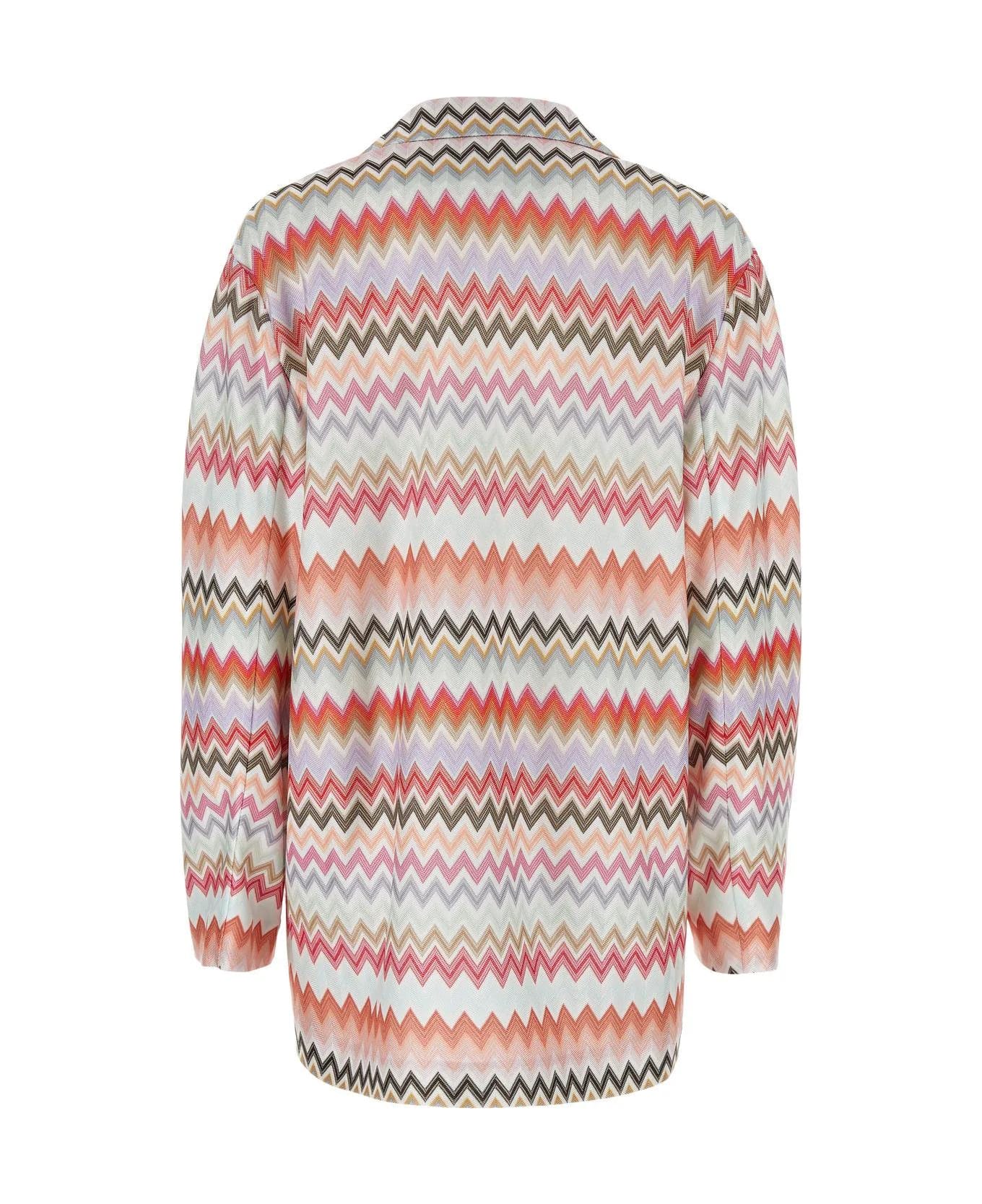 Missoni Embroidered Cotton Blend Blazer - Multicolor