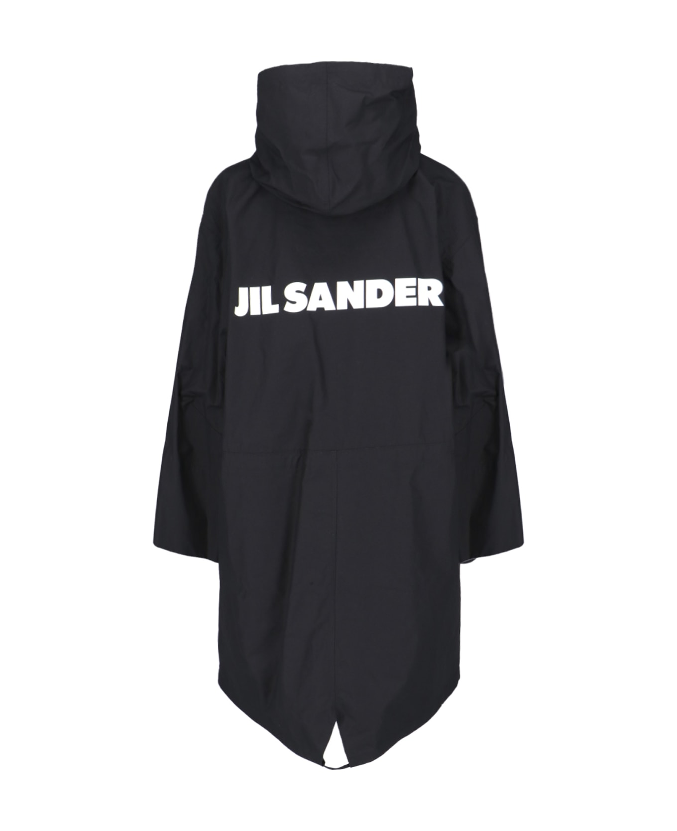 Jil Sander Logo Parka On The Back - Black   コート