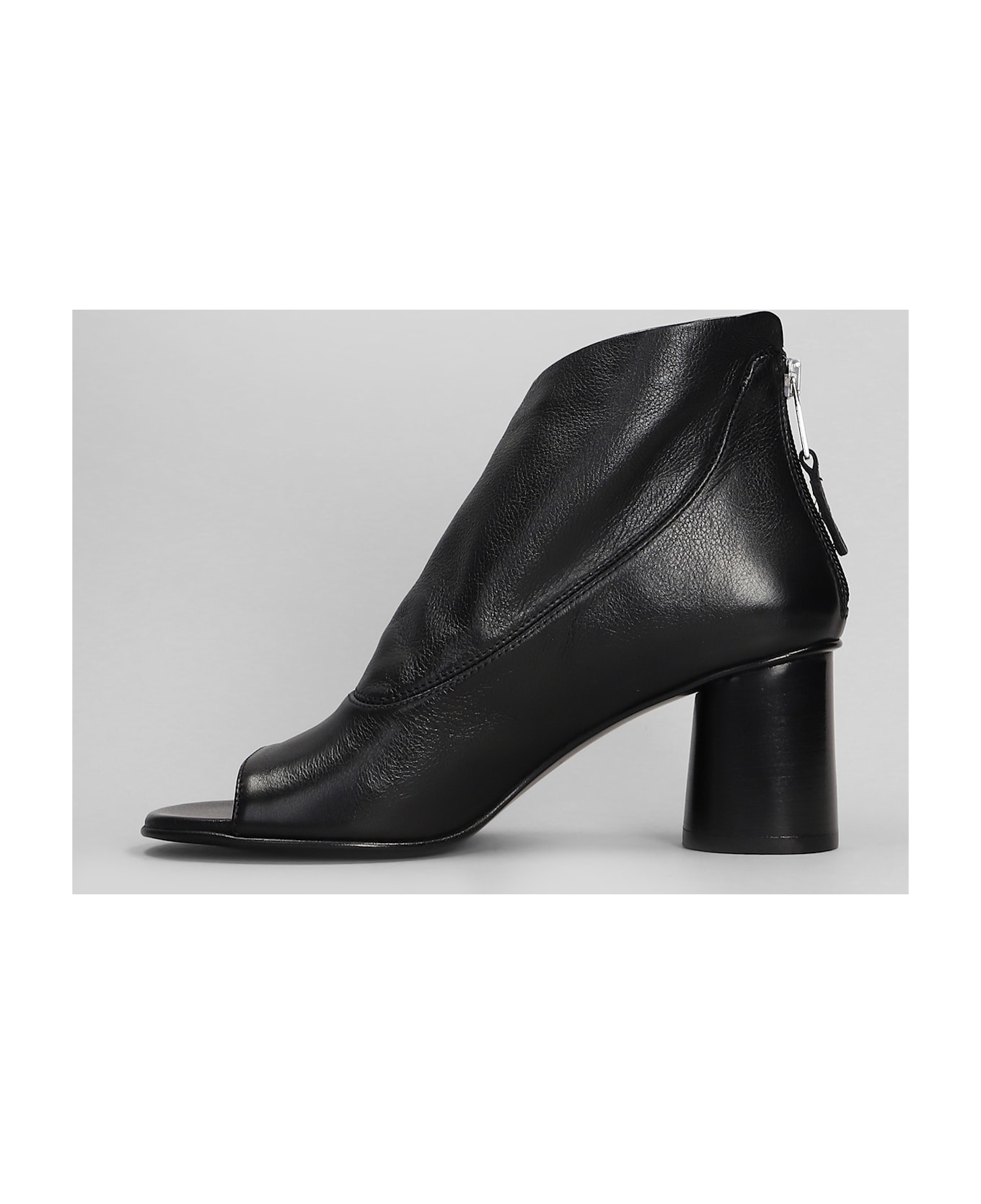 Elena Iachi High Heels Ankle Boots In Black Leather - black