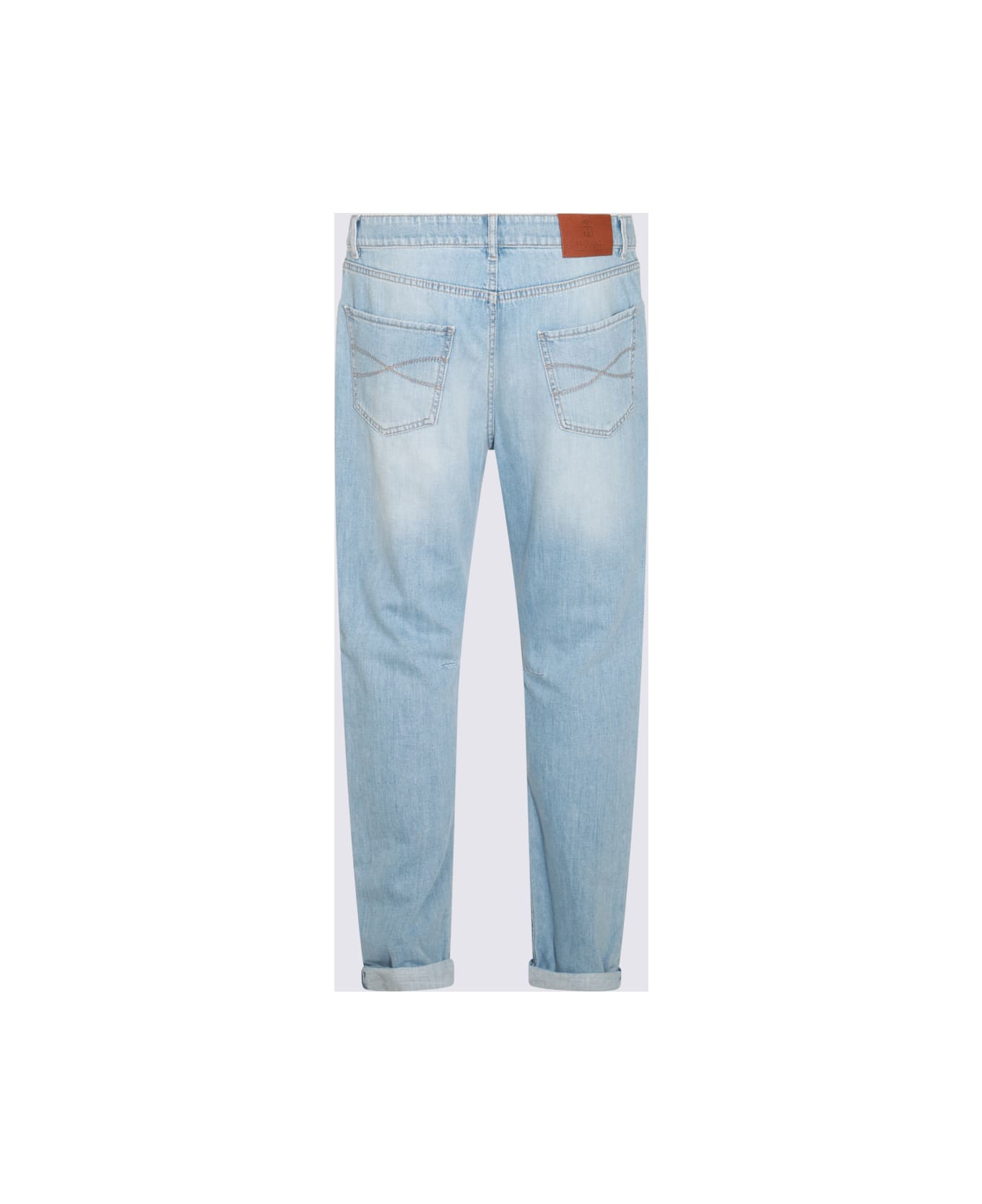 Brunello Cucinelli Blue Cotton Jeans - Light Blue