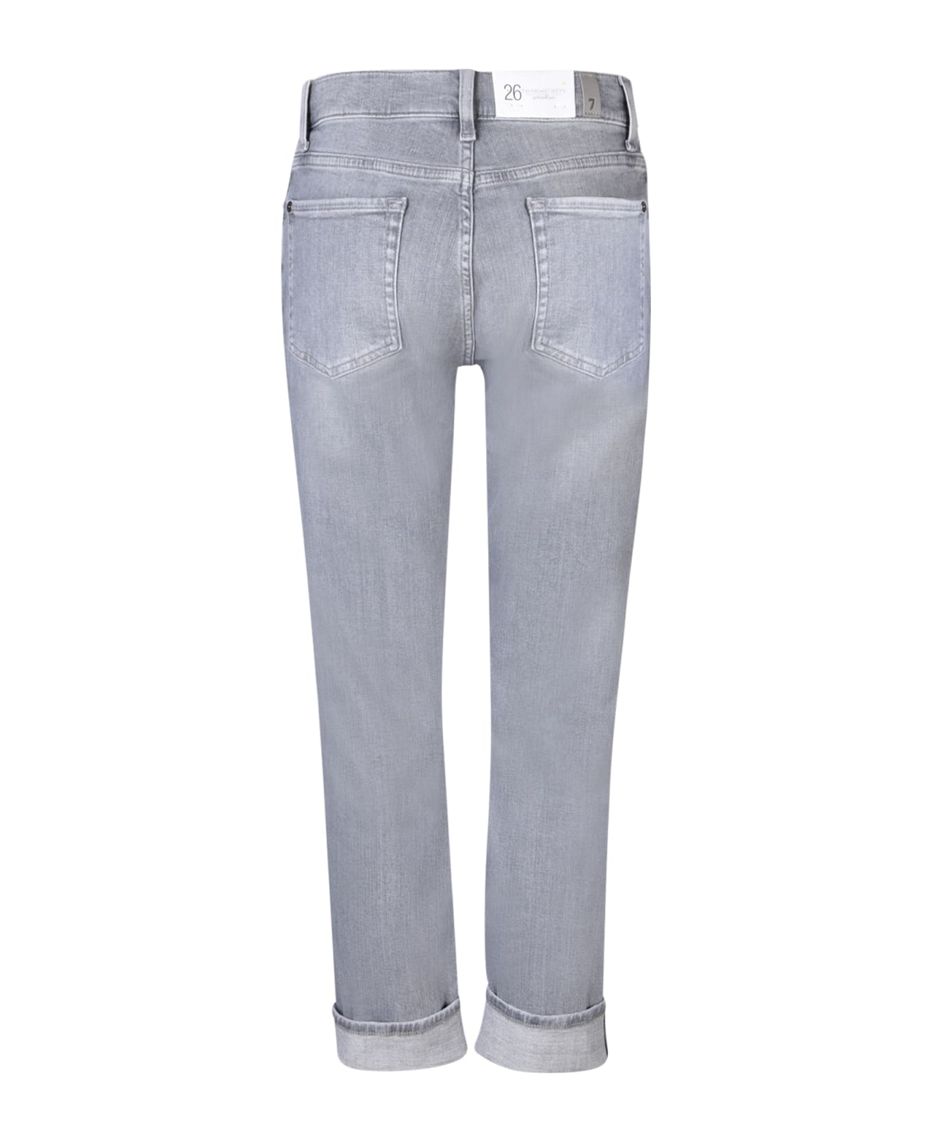 7 For All Mankind Relaxed Skinny Grey Jeans - Grey