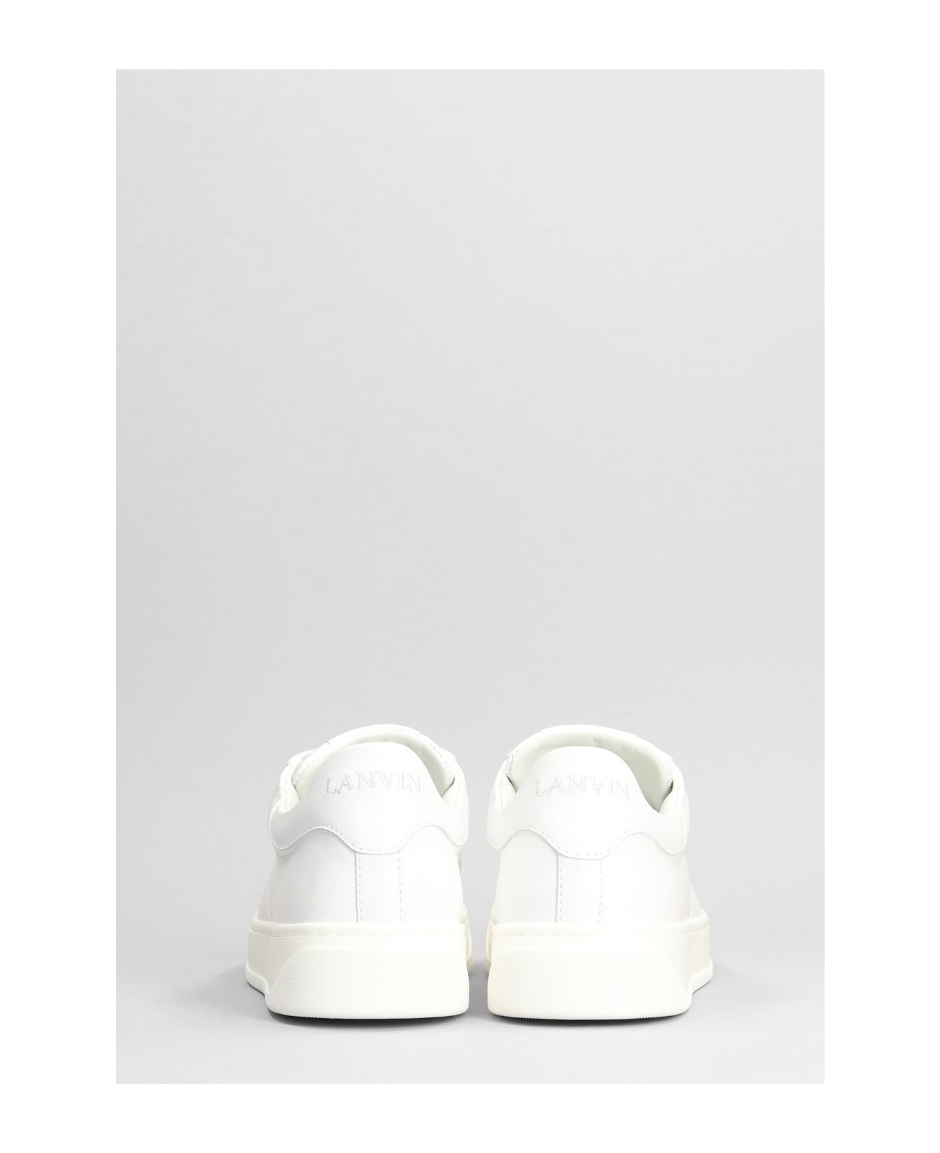 Lanvin White Leather Ddb0 Sneakers - WHITEWHITE