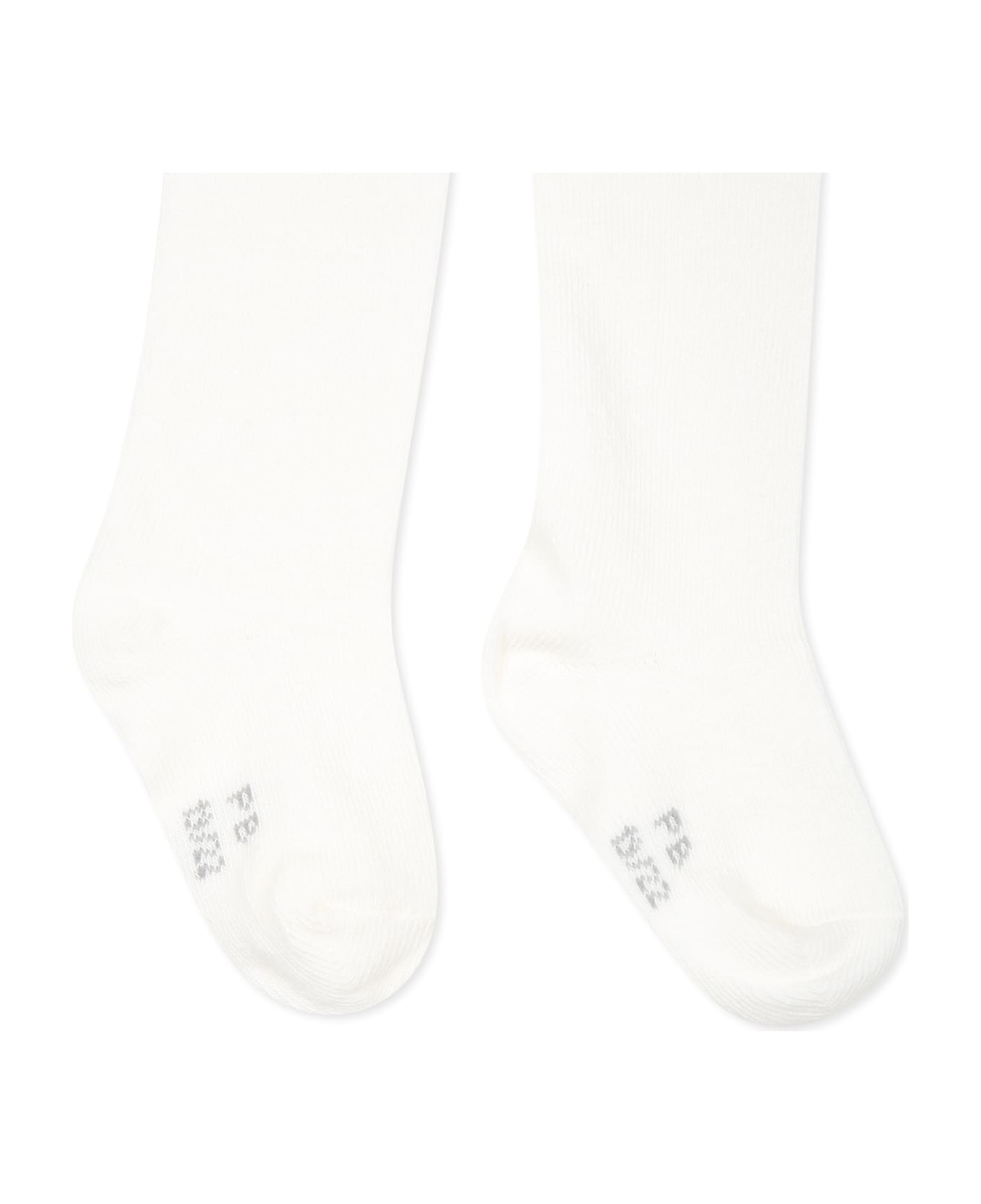 Petit Bateau Ivory Tights For Baby Girl - Ivory