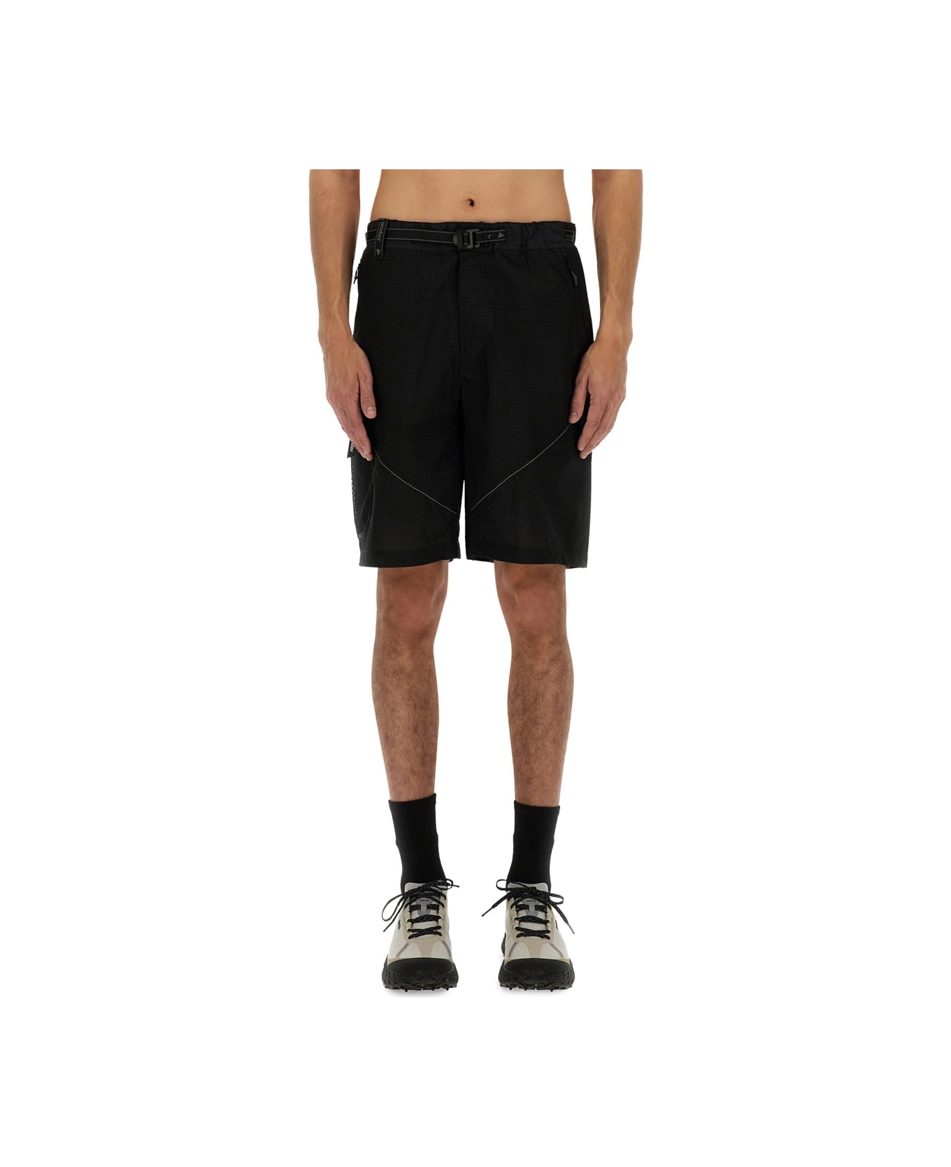 And Wander Nylon Shorts - BLACK