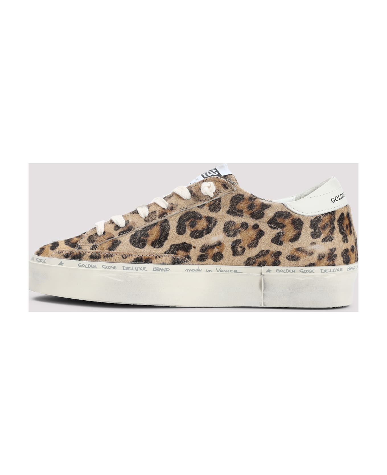 Golden Goose Hi Star Sneakers - Beige Brown Leo/beige